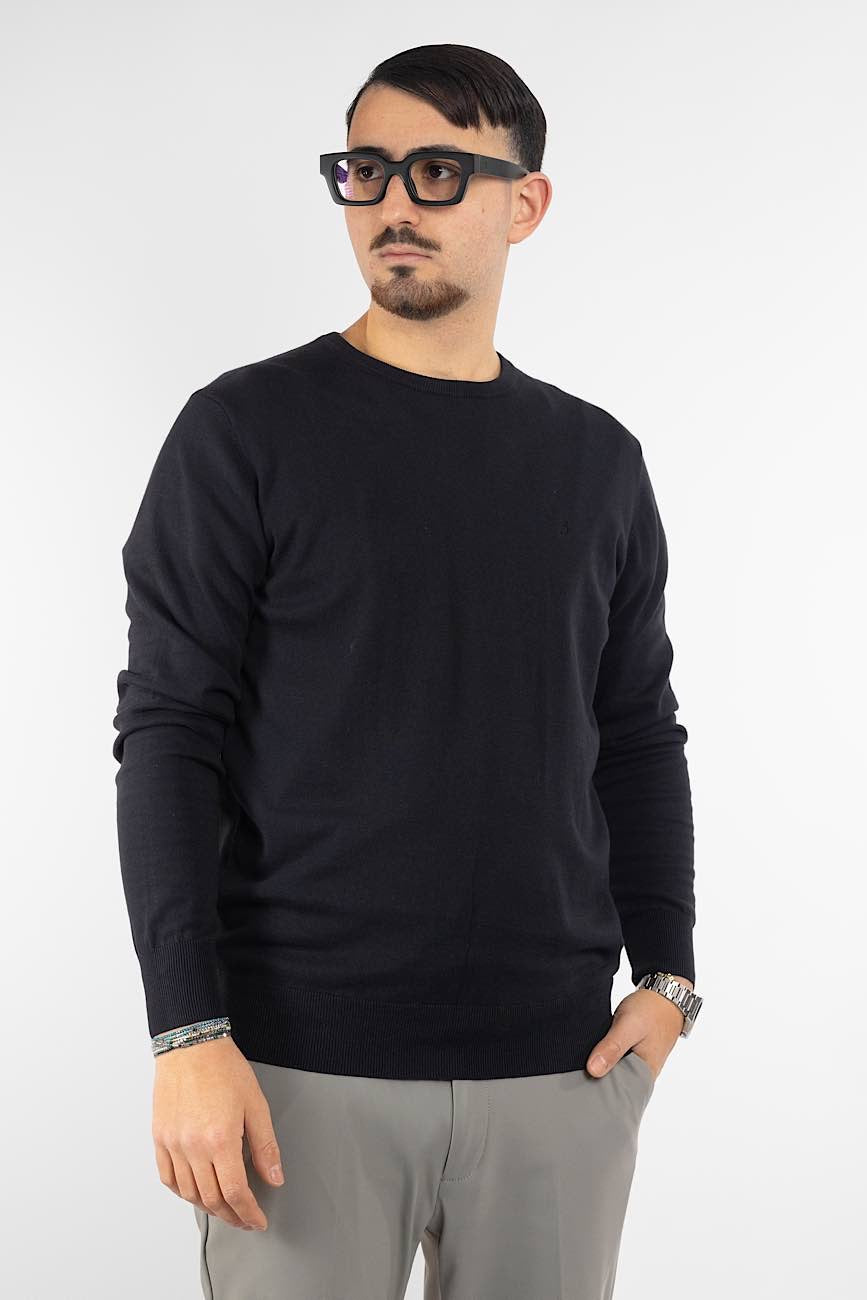 100% Cotton Crewneck Sweater | Plus Sizes | 2 for €50 | Black 01