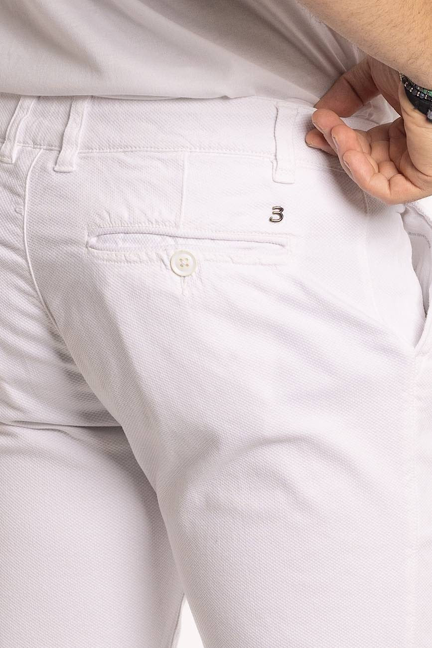 Pantalón capri piqué | blanco 3