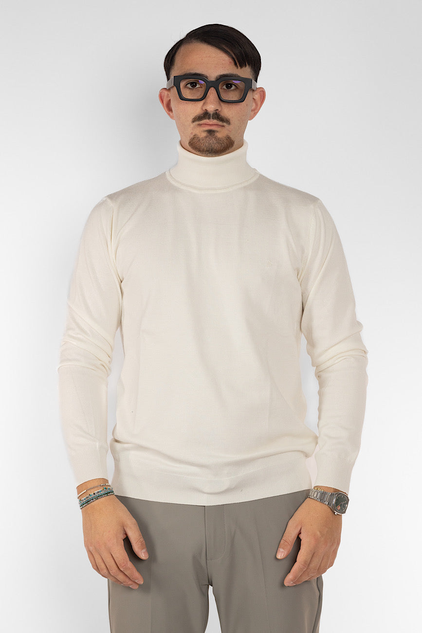 Pullover Collo Alto | 2 + 1 Gratis | Bianco