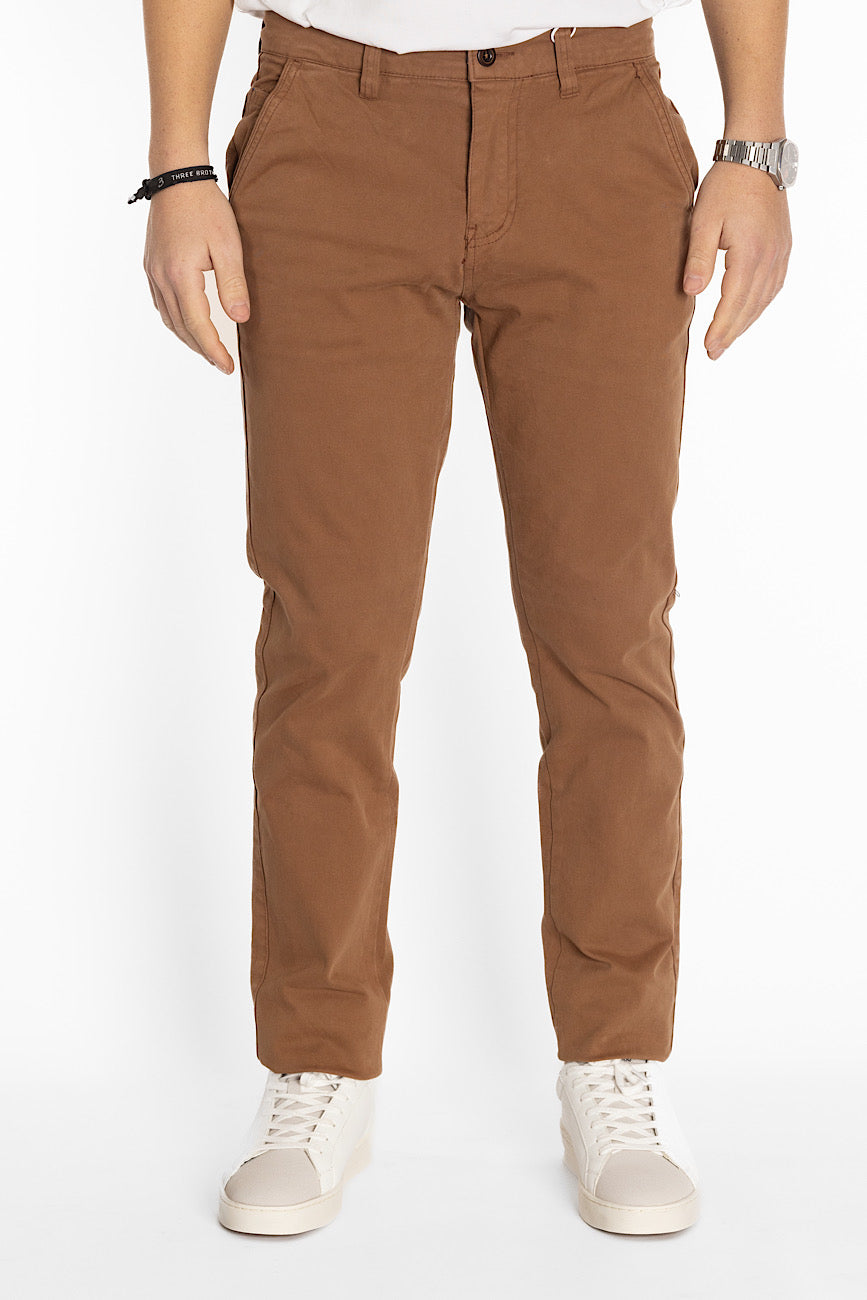 Basic Semi Slim Trousers 007 | 2 for €40 | Hazelnut