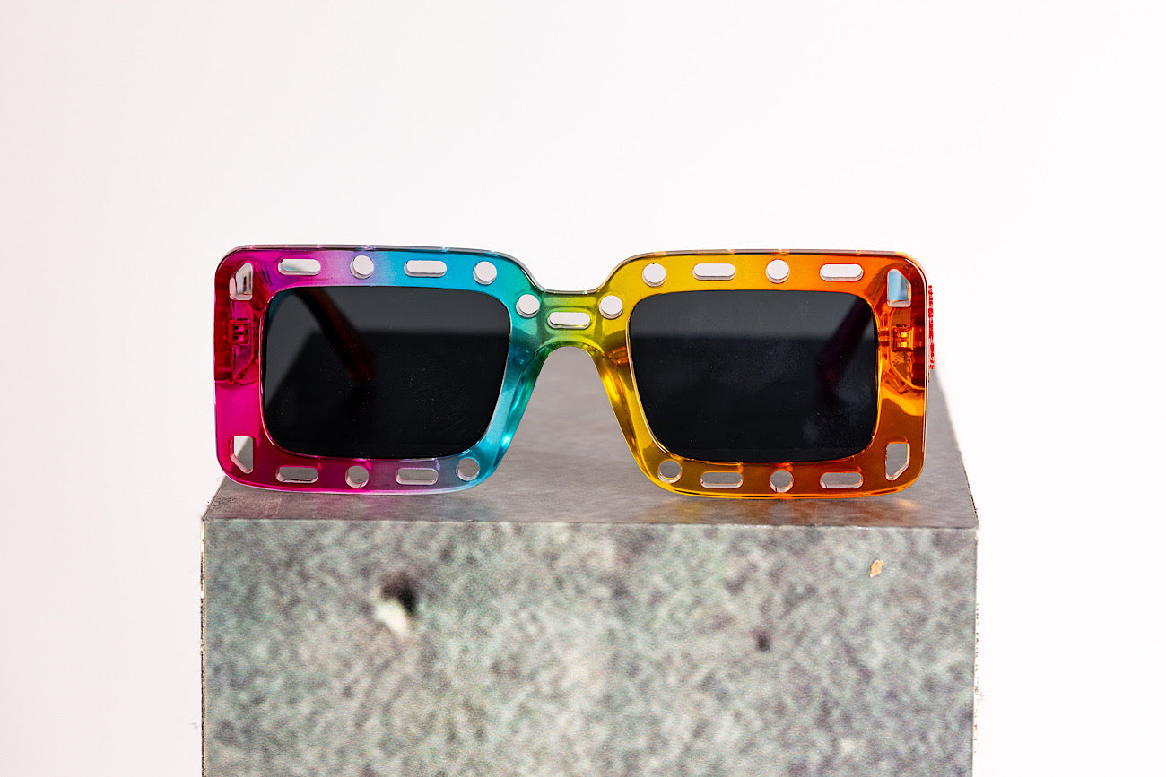 Lunettes de soleil blanches | Arc-en-ciel