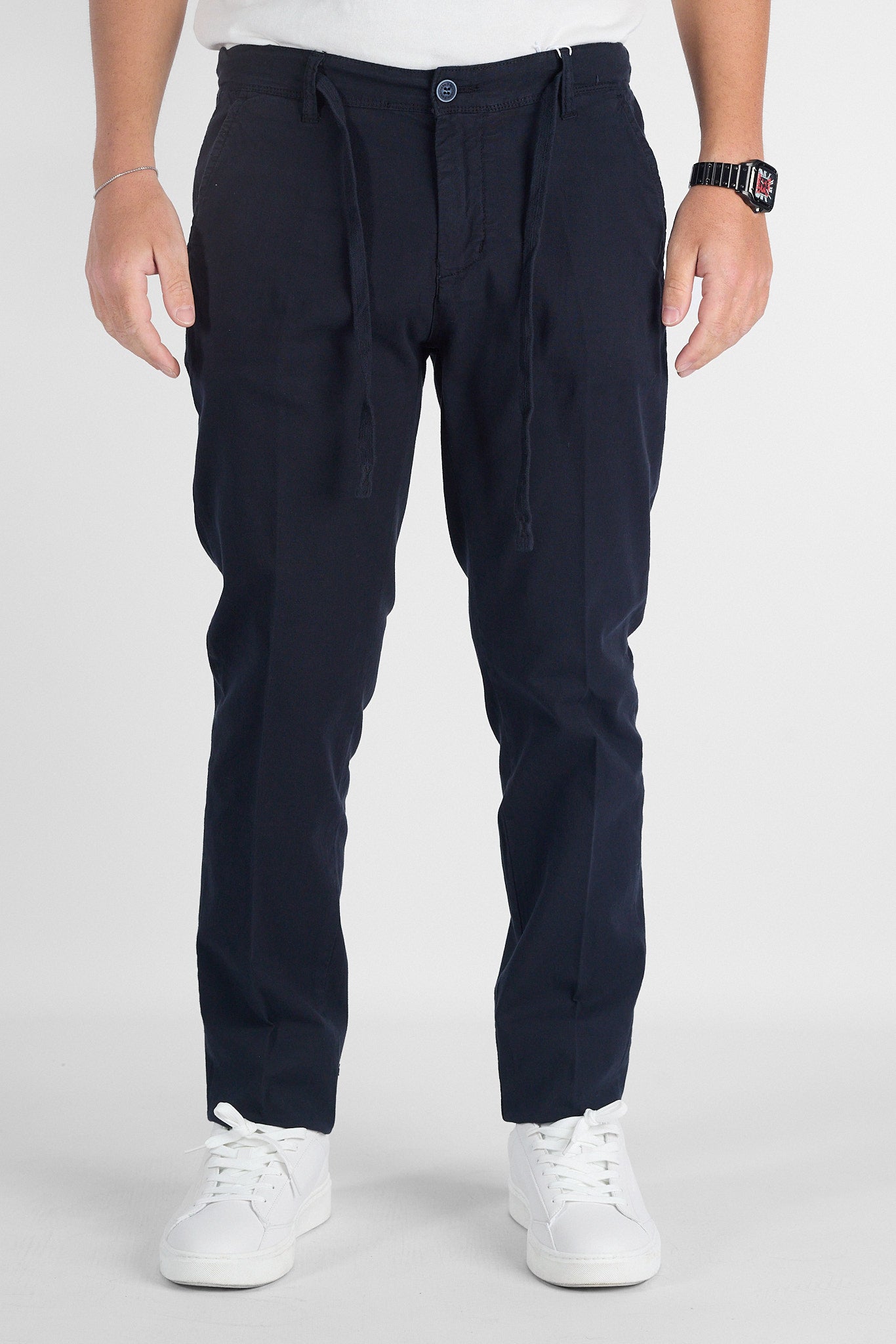 Pantalaccio Semi Slim Effetto Lino B711 | 2 per €50 | Blu