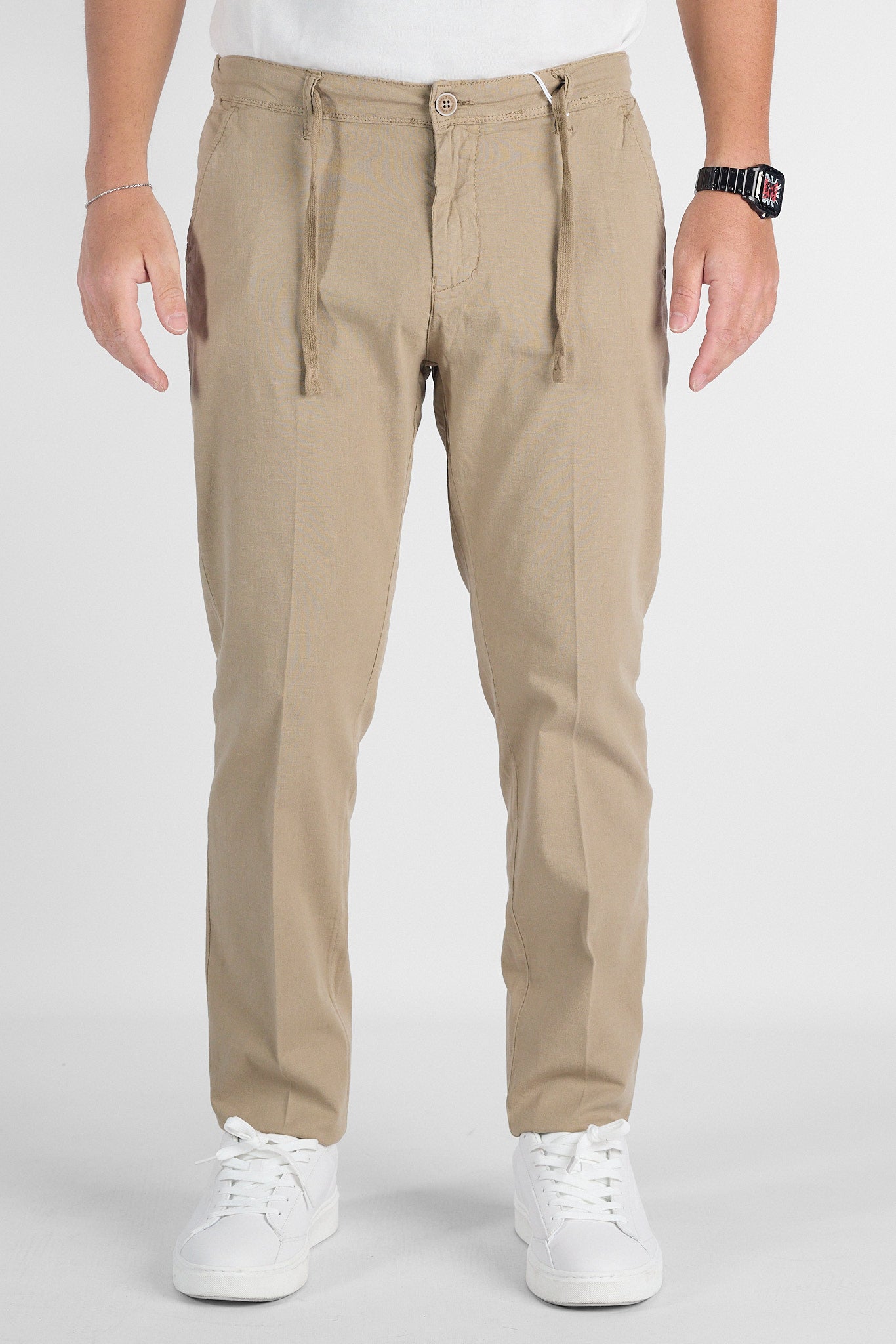 Pantalaccio Semi Slim Effetto Lino B711 | 2 per €50 | Fango