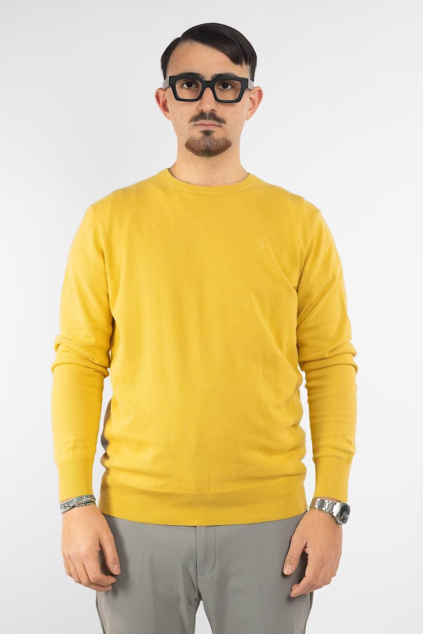 100% Cotton Crewneck Sweater | 2 for €40 | Yellow 34