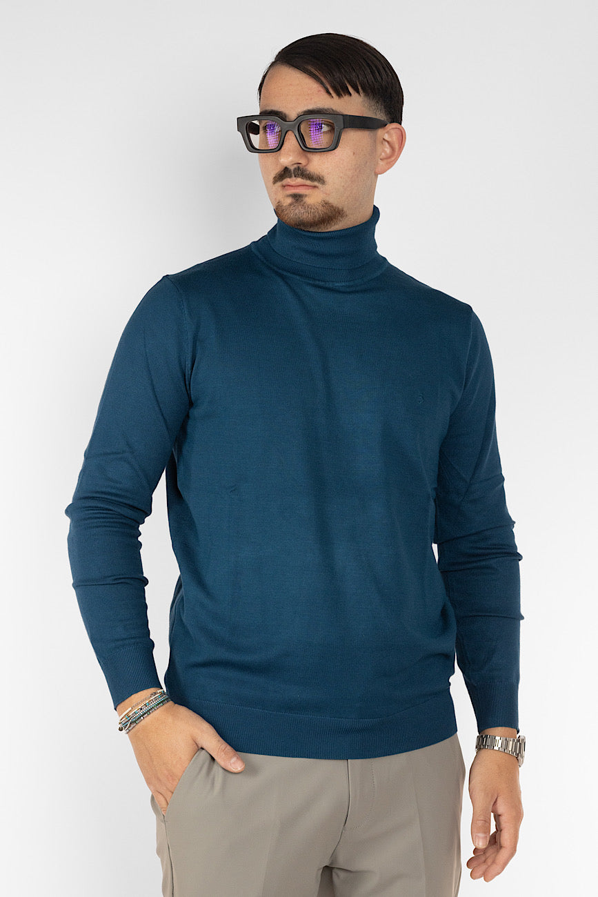 Pullover Collo Alto | 2 + 1 Gratis | Petrolio