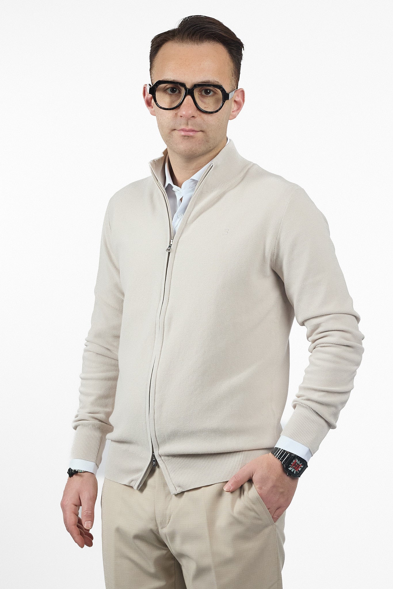 Chicco Cotton Full-Zip Sweater 1525 | 2 for €50 | Beige 27