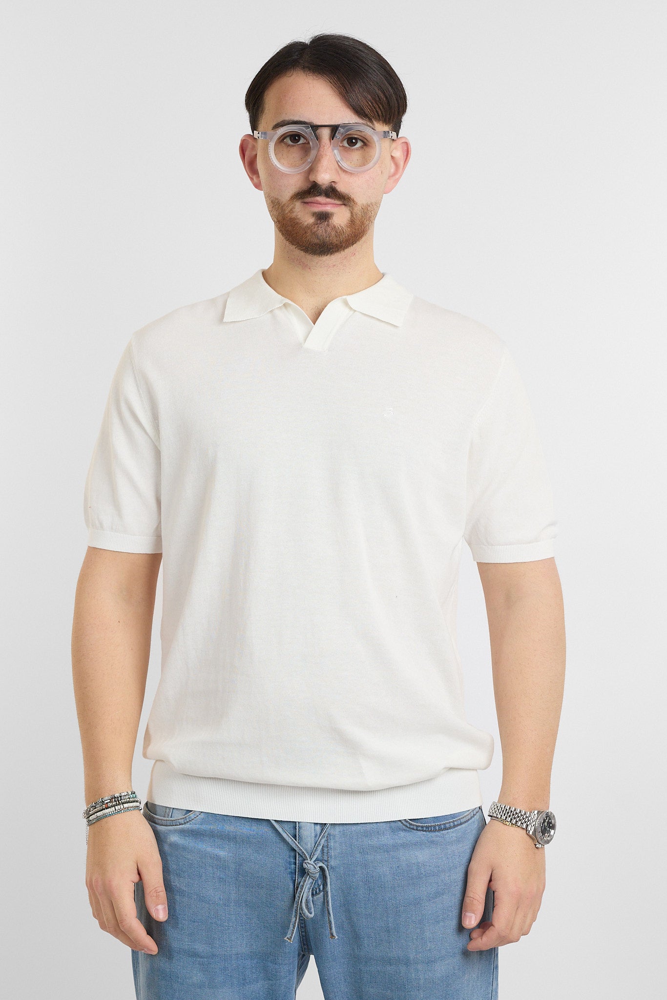 Polo en crêpe de coton finesse 16 | 2 pour 60 € | Blanc