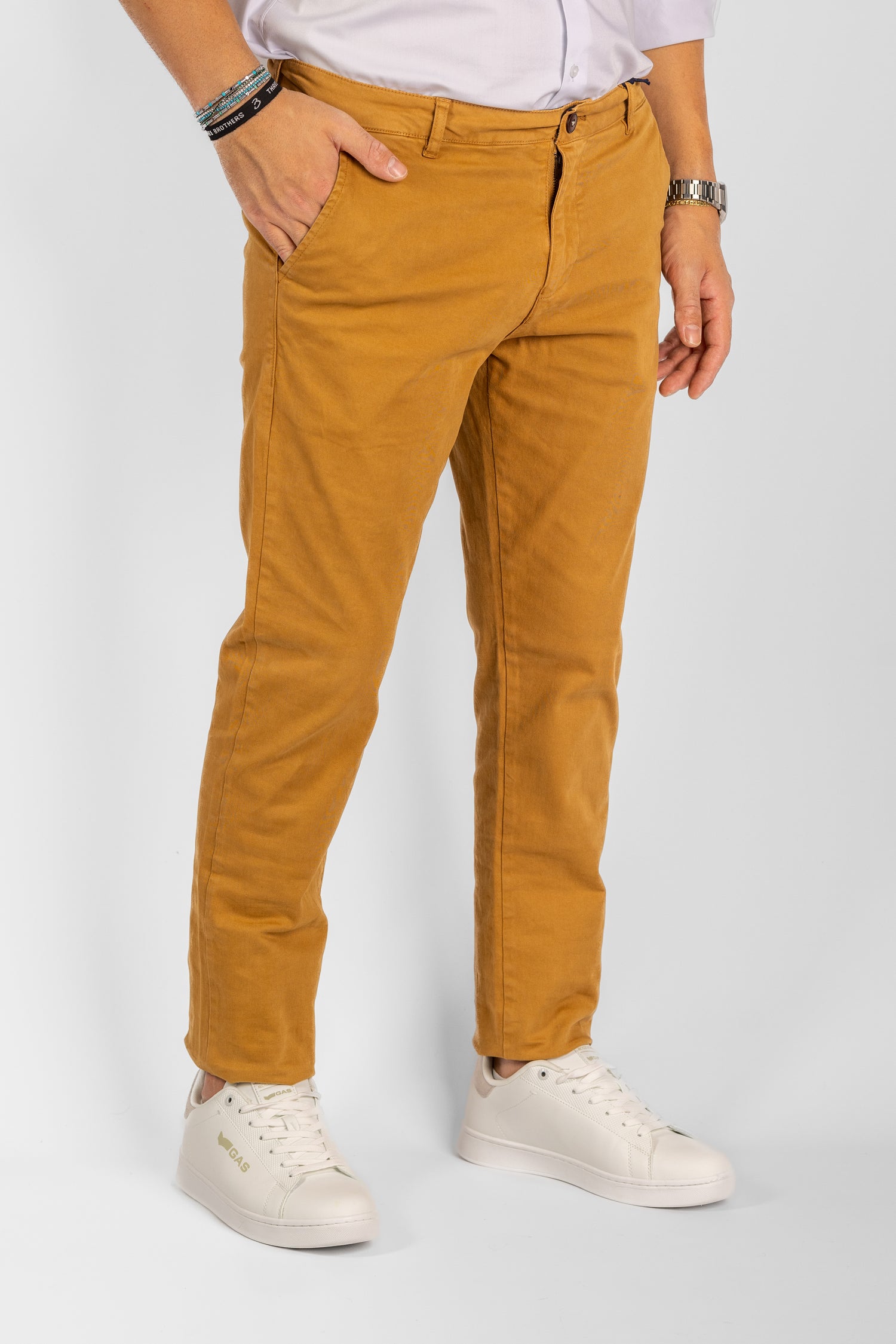 Pantalone Basic Semi Slim 2 per €40 | 3302 Senape