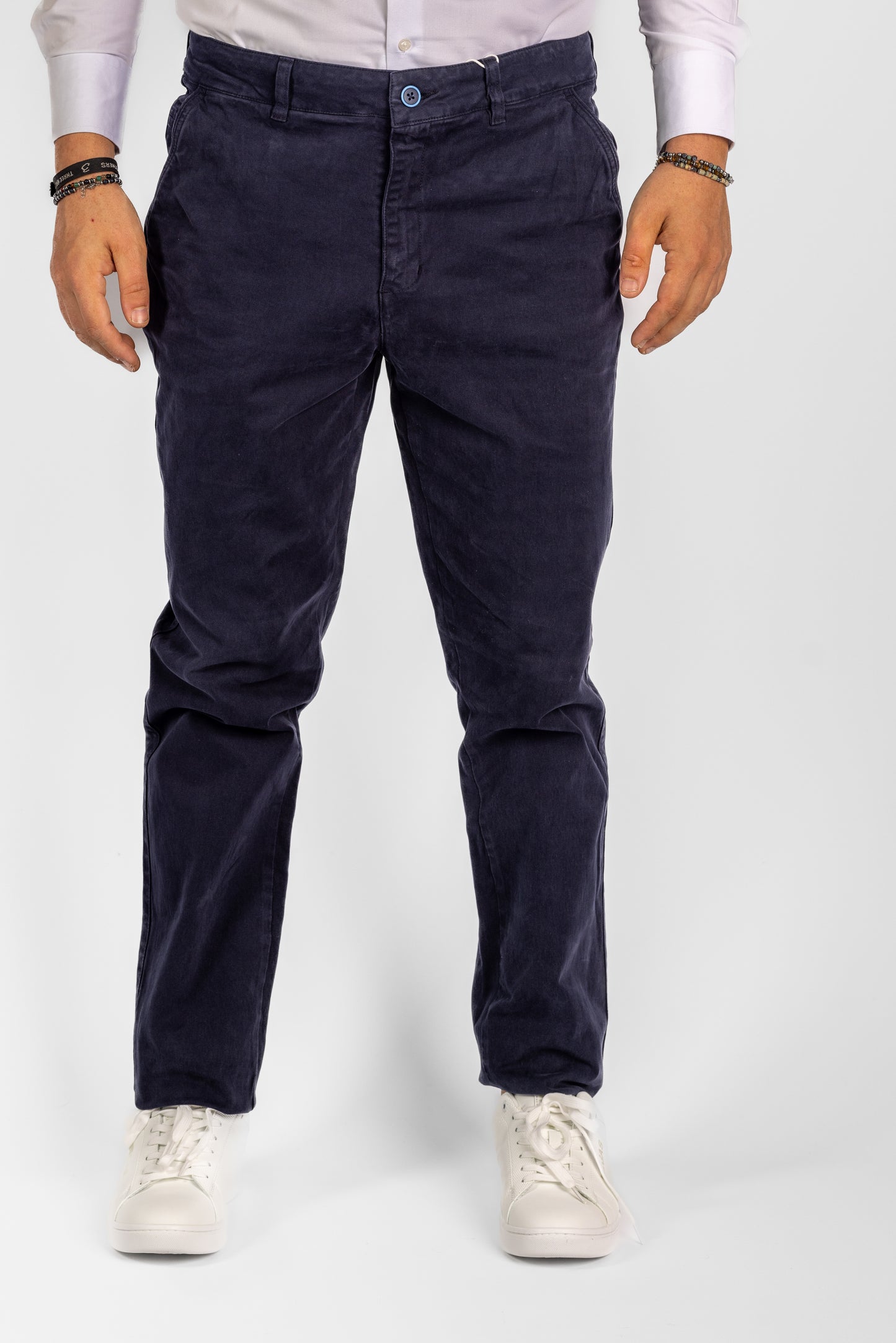 Basic Semi Slim Trousers <tc>"€20 discount on the second"</tc> | 3302 Blue