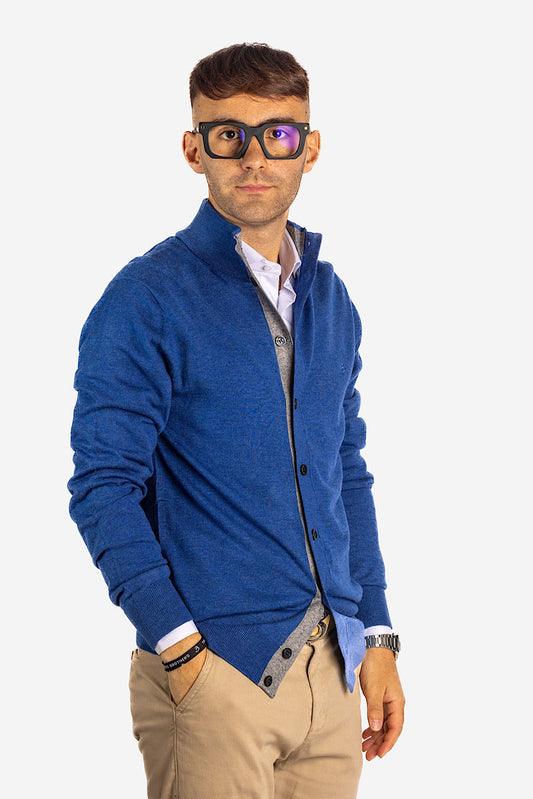 Cárdigan con botones | Jersey de mezcla de lana <tc>"€20 de descuento en el segundo"</tc> | Azul claro 03