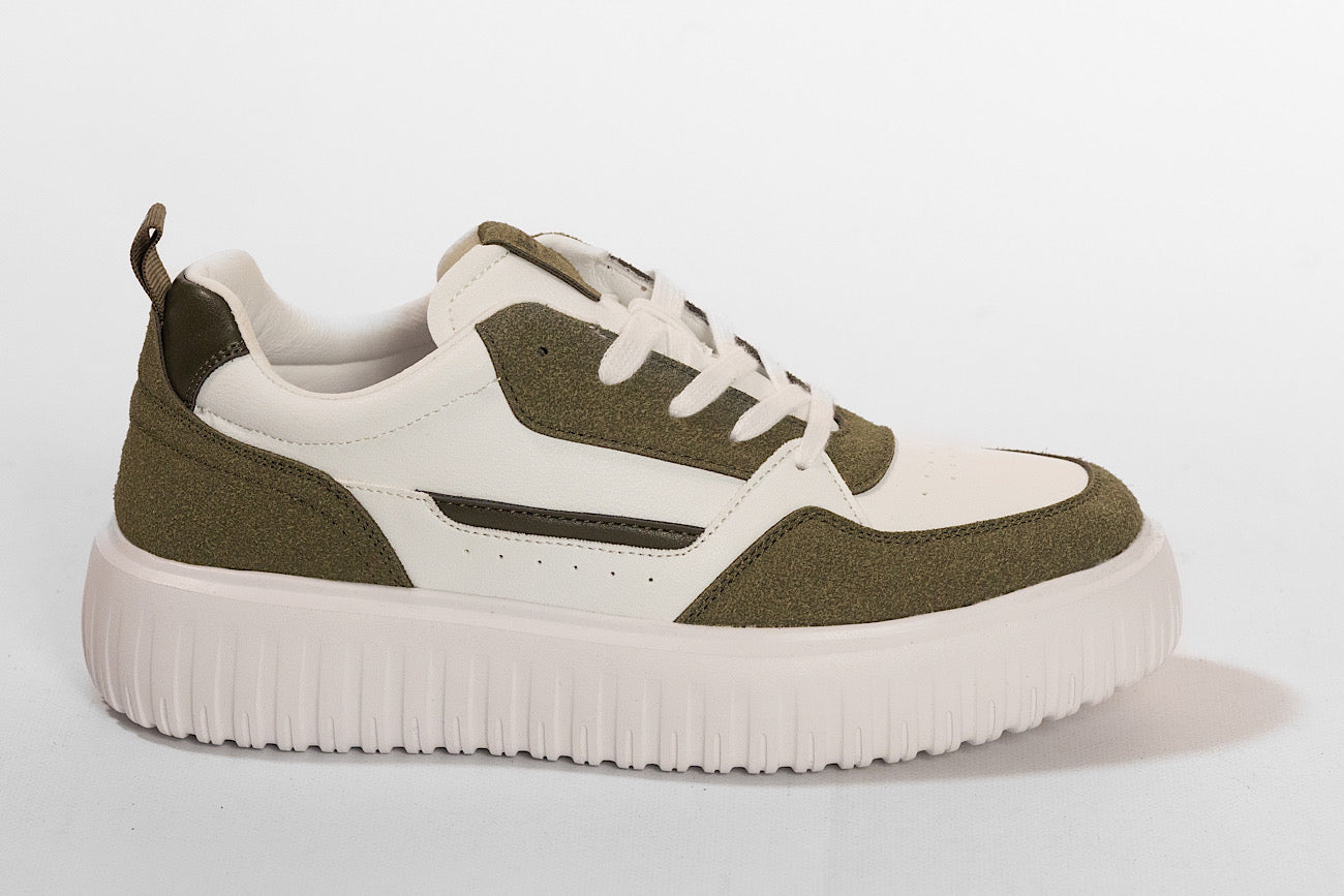 White Para High Sneaker | Green