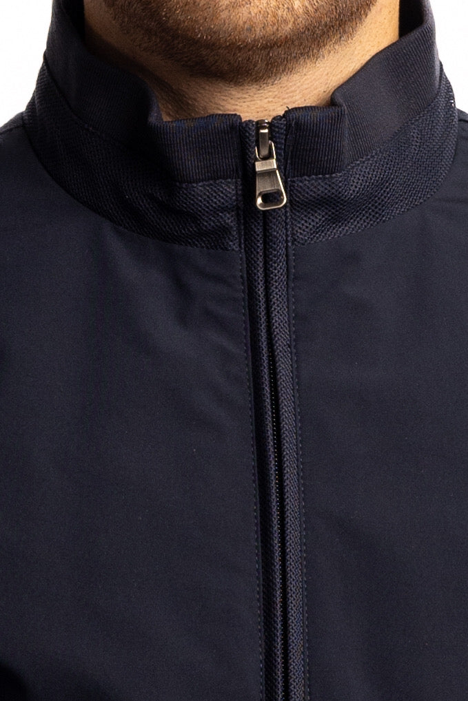 Unlined Technical Fabric Bomber | Blue