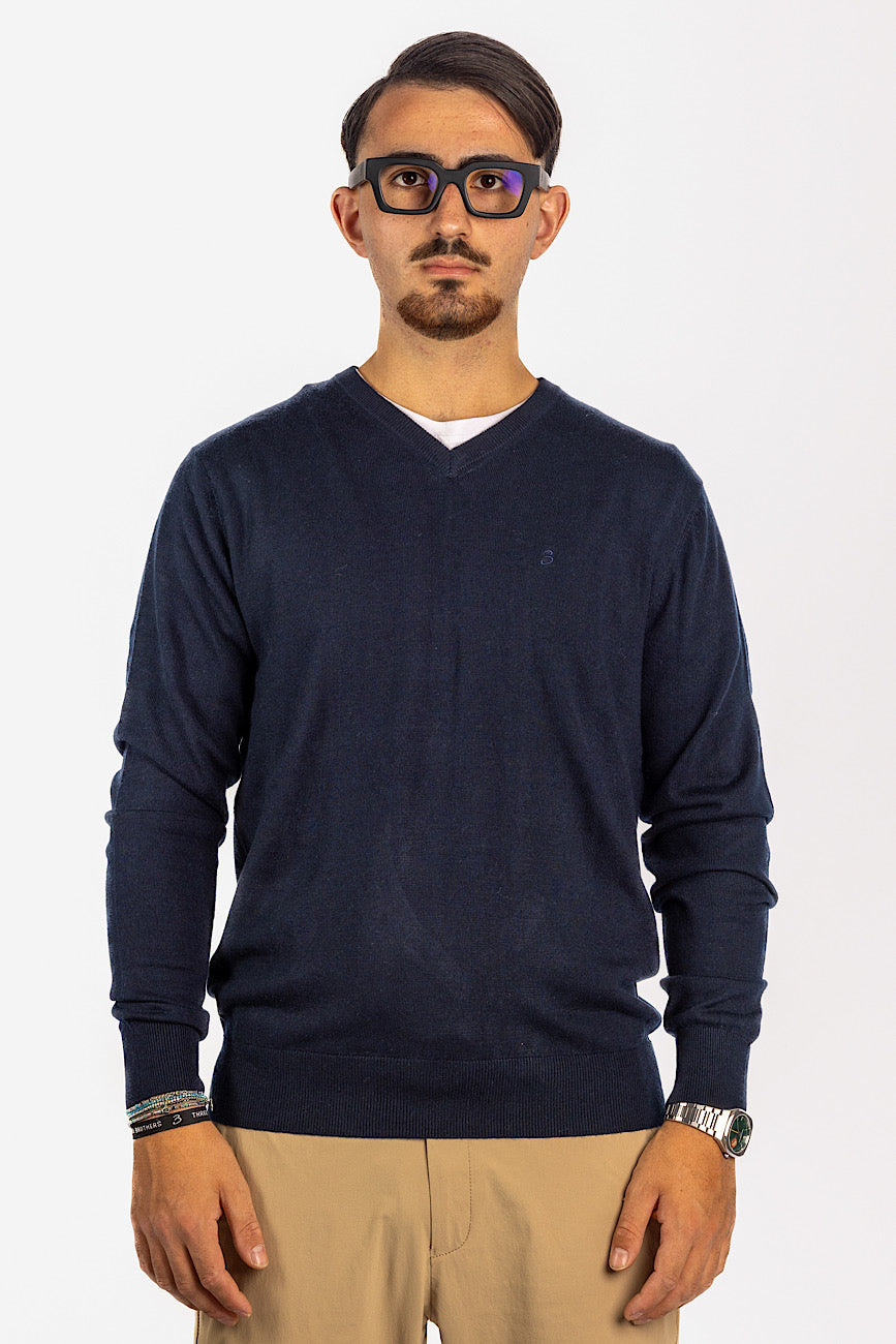 Wool Blend V-Neck Sweater 2 for €40 | Blue 20