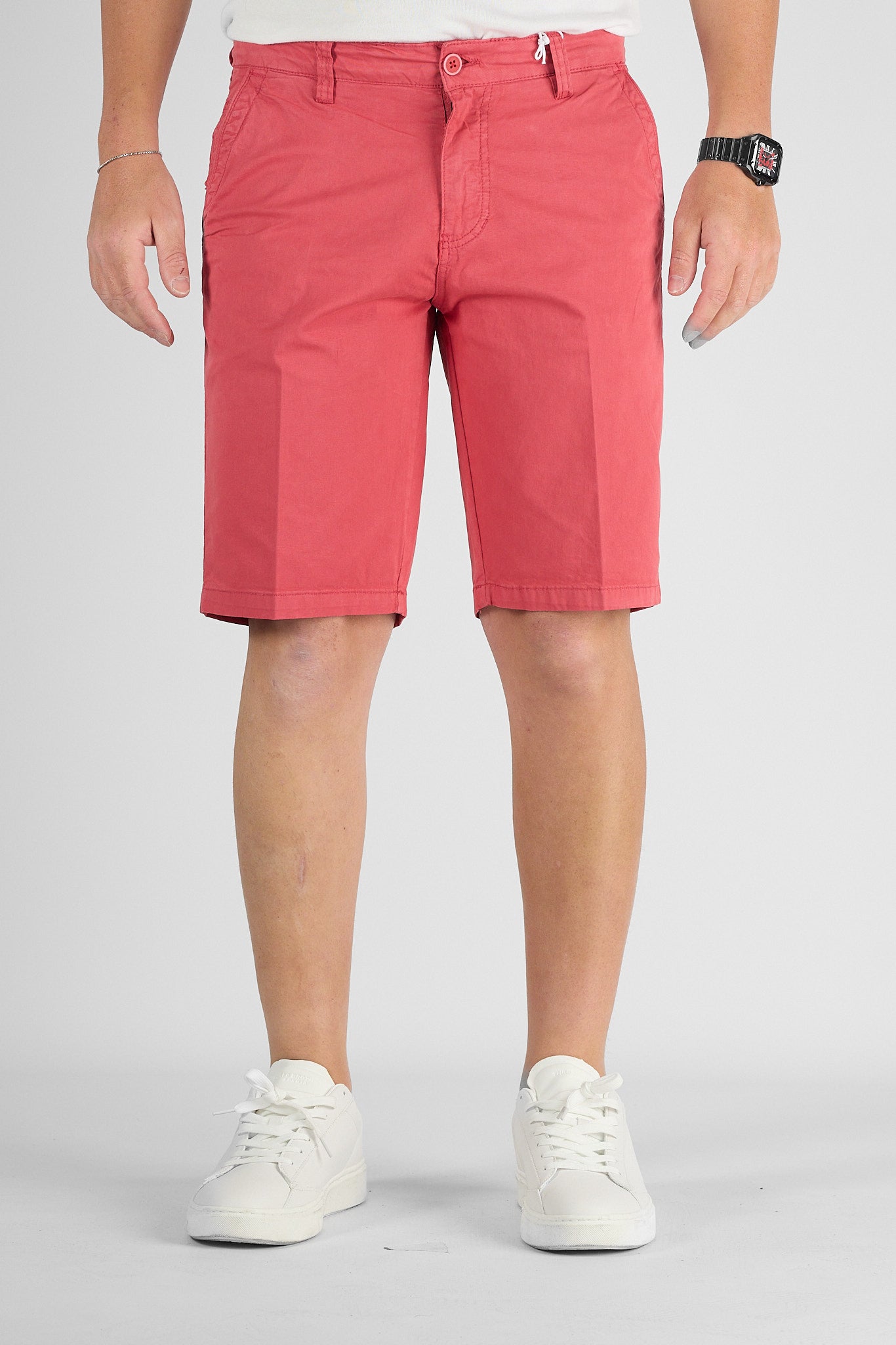 Bermuda Basic Gamba Morbida B012 | 2 per €40 | Rosso 13