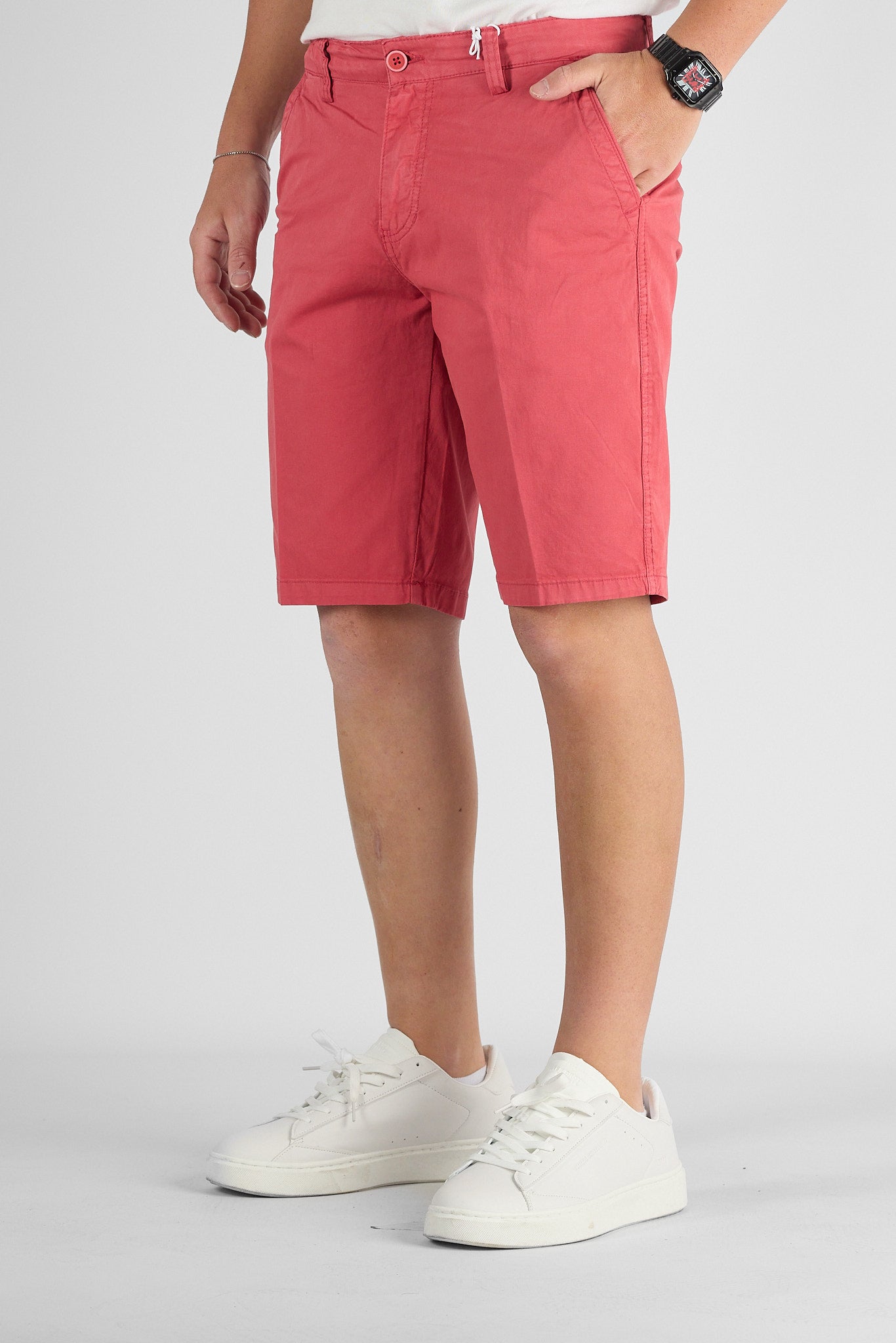 Bermuda Basic Gamba Morbida B012 | 2 per €40 | Rosso 13