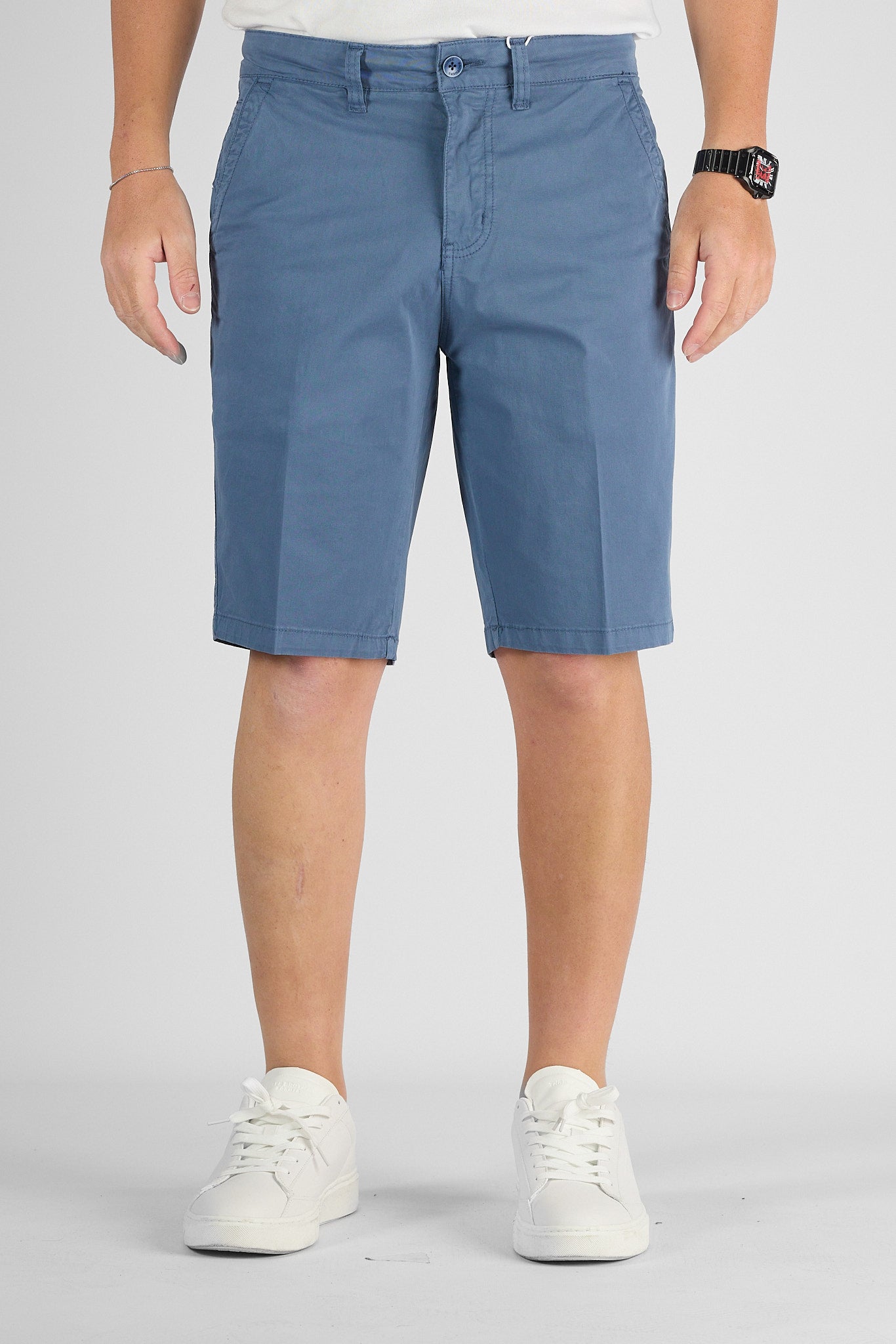Bermuda Basic Gamba Morbida B012 | 2 per €40 | Azzurro Scuro 19