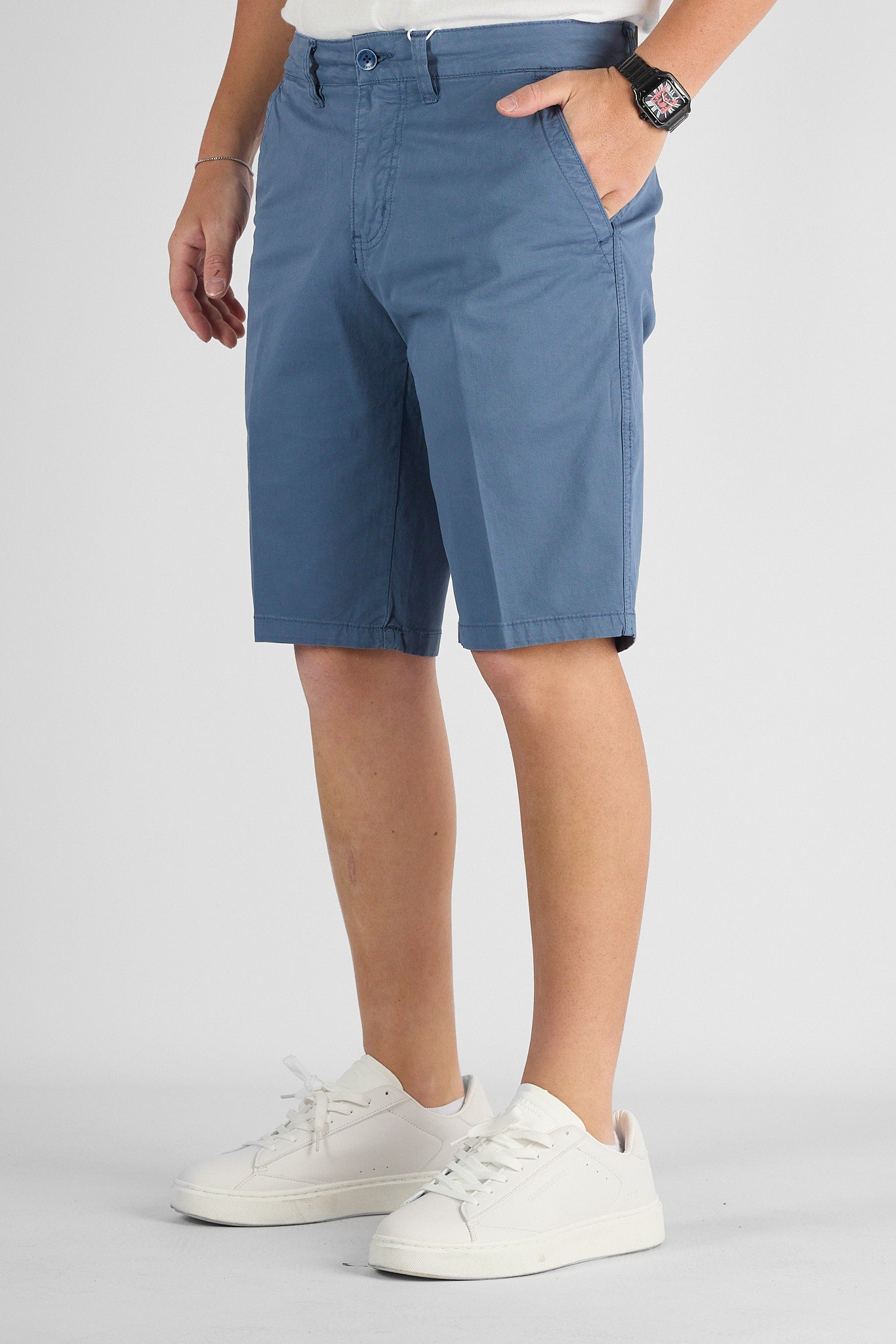 Bermuda Basic Gamba Morbida B012 | 2 per €40 | Azzurro Scuro 19