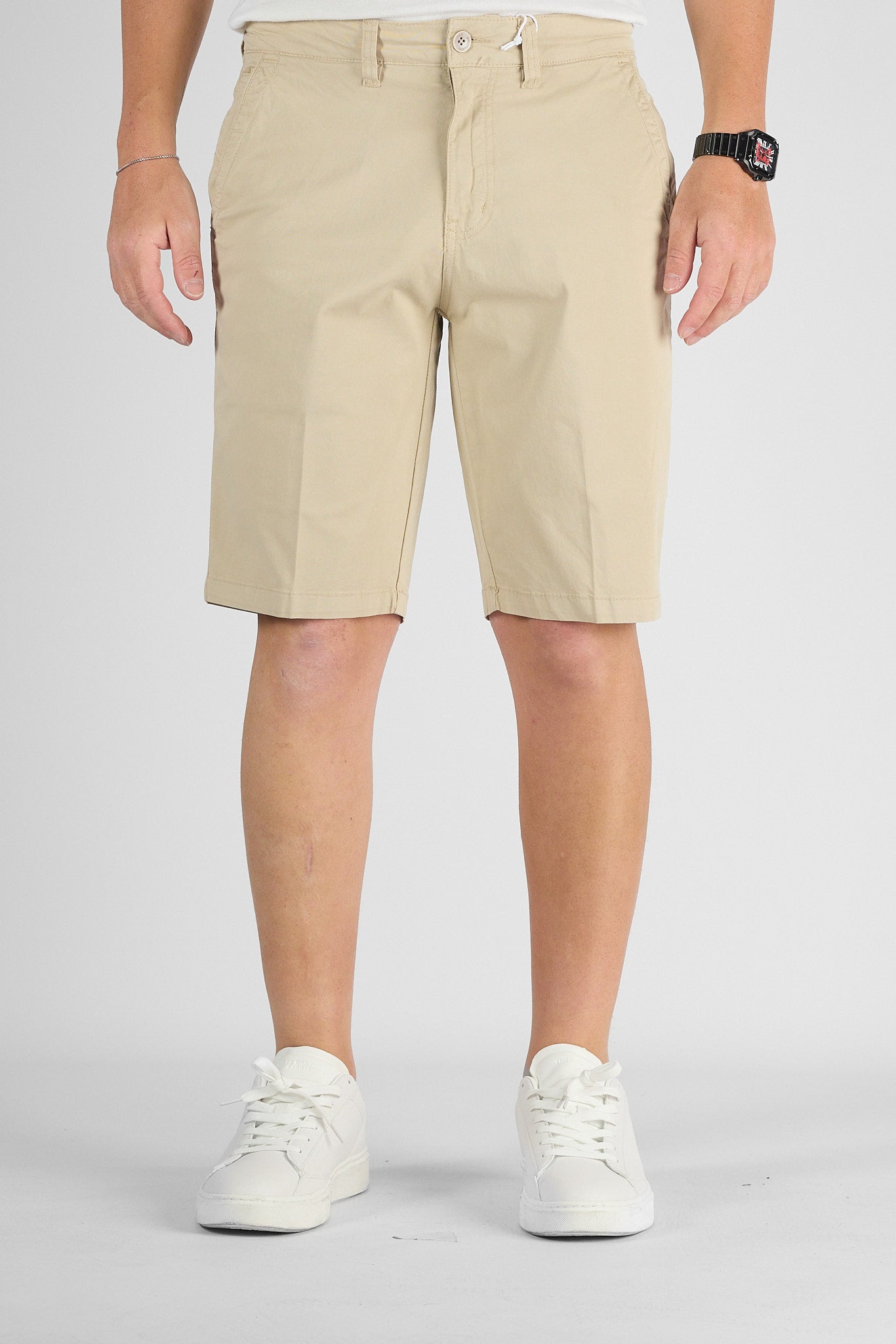 Bermuda Basic Gamba Morbida B012 | 2 per €40 | Beige 5