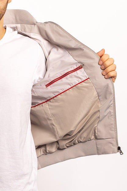 Unlined Technical Fabric Bomber | Sand