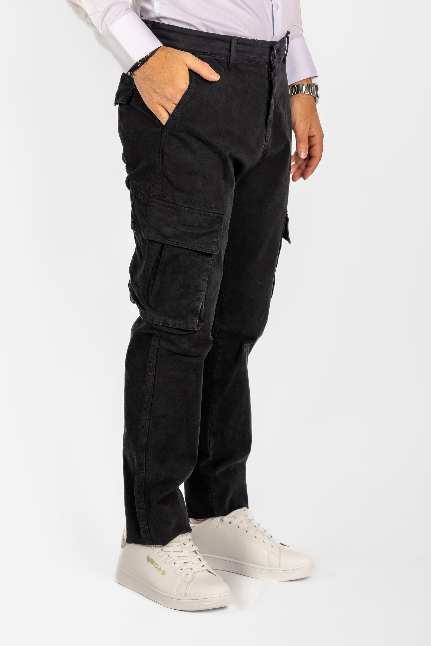 Semi Slim Cargo Pants | <tc>"€20 discount on the second"</tc> | Black