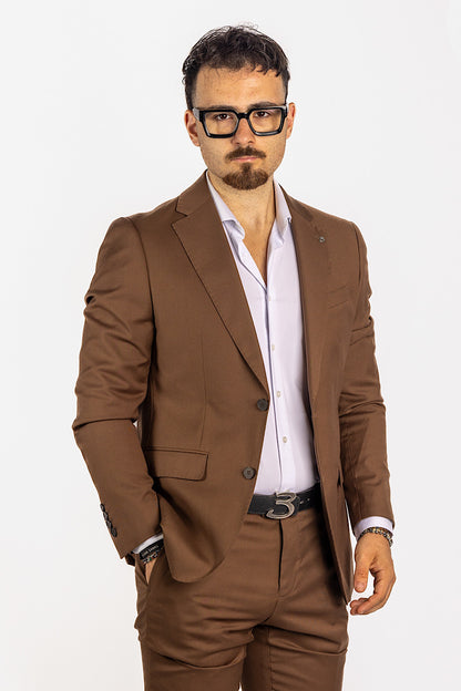 Basic Two Button Suit | Tobacco