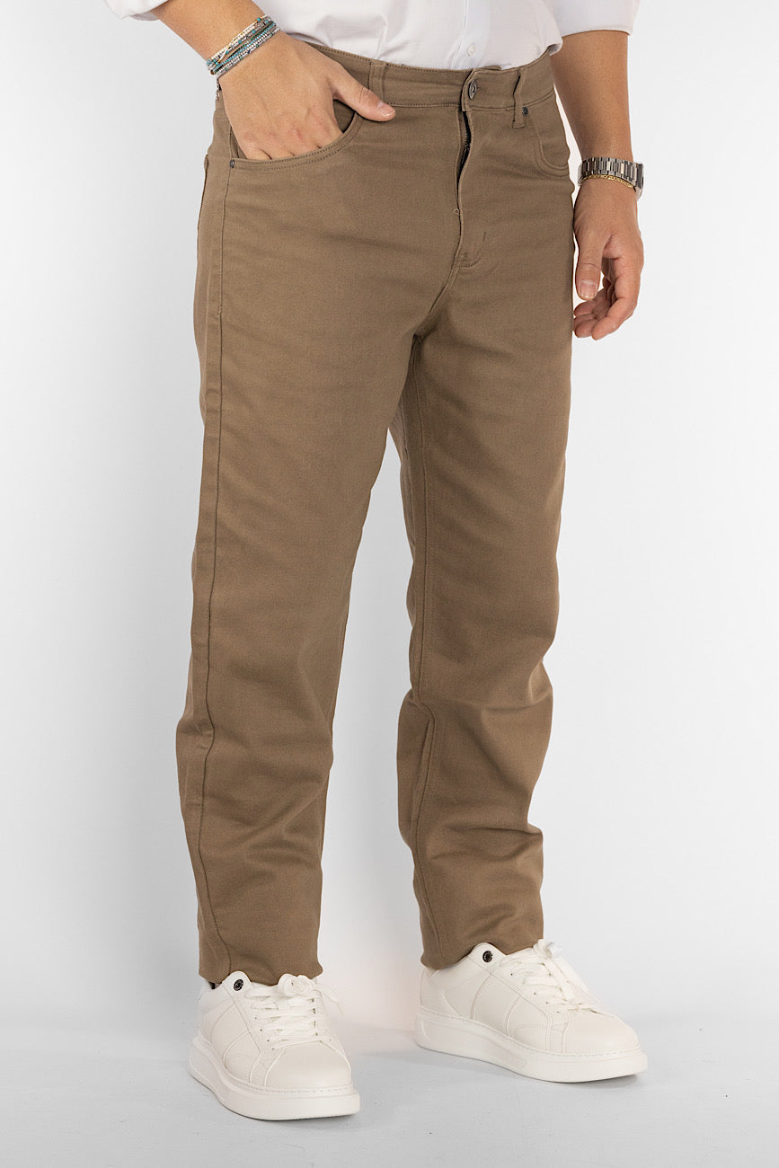 Pantalone 5 Tasche Regular | 2 per €40 | Tabacco