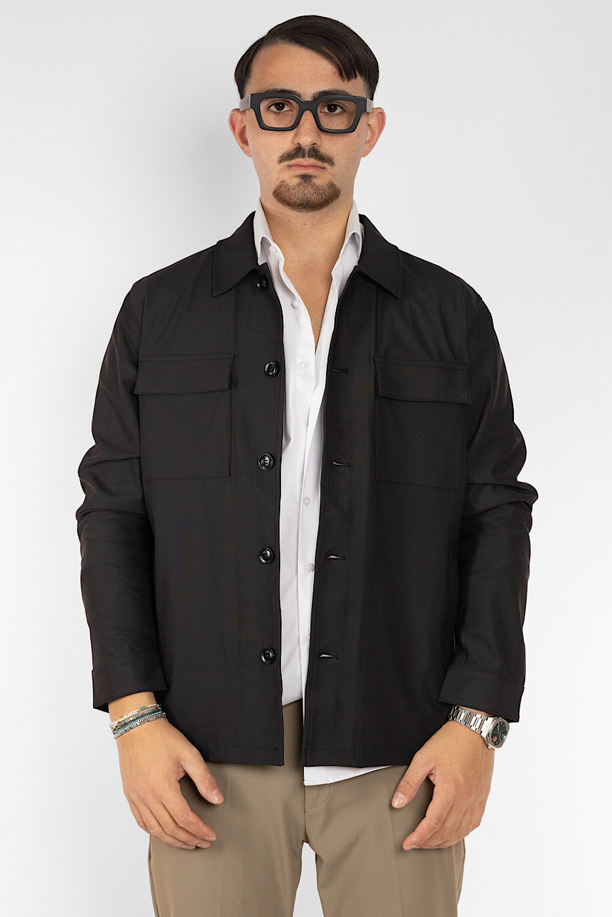 Active Overshirt Unlined Jacket | Black