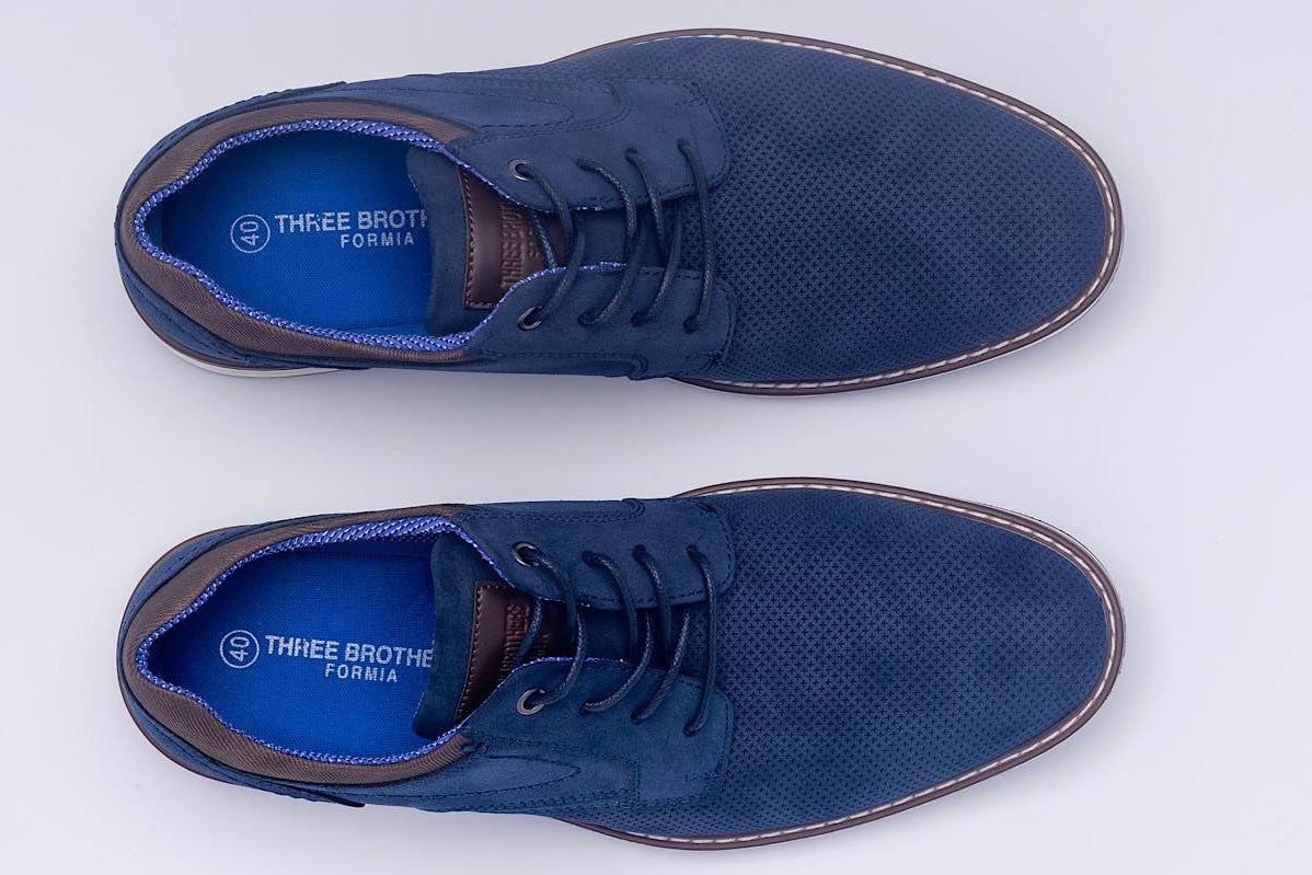 Chaussure Derby en daim | Bleu