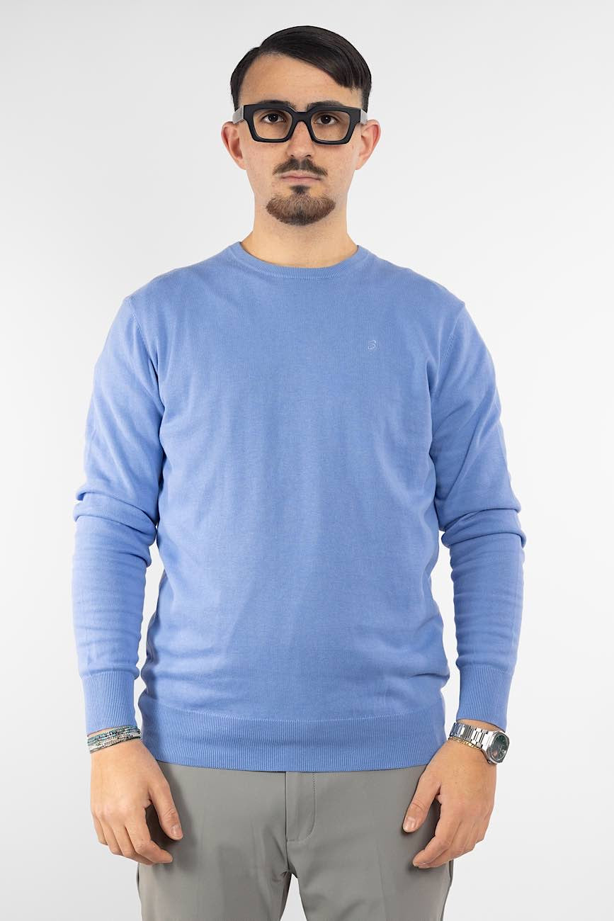 100% Cotton Crewneck Sweater | 2 for €40 | Light Blue 04