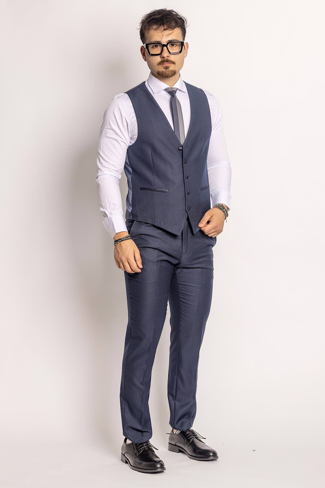 Tuxedo Model Suit With Vest | Dark Blue