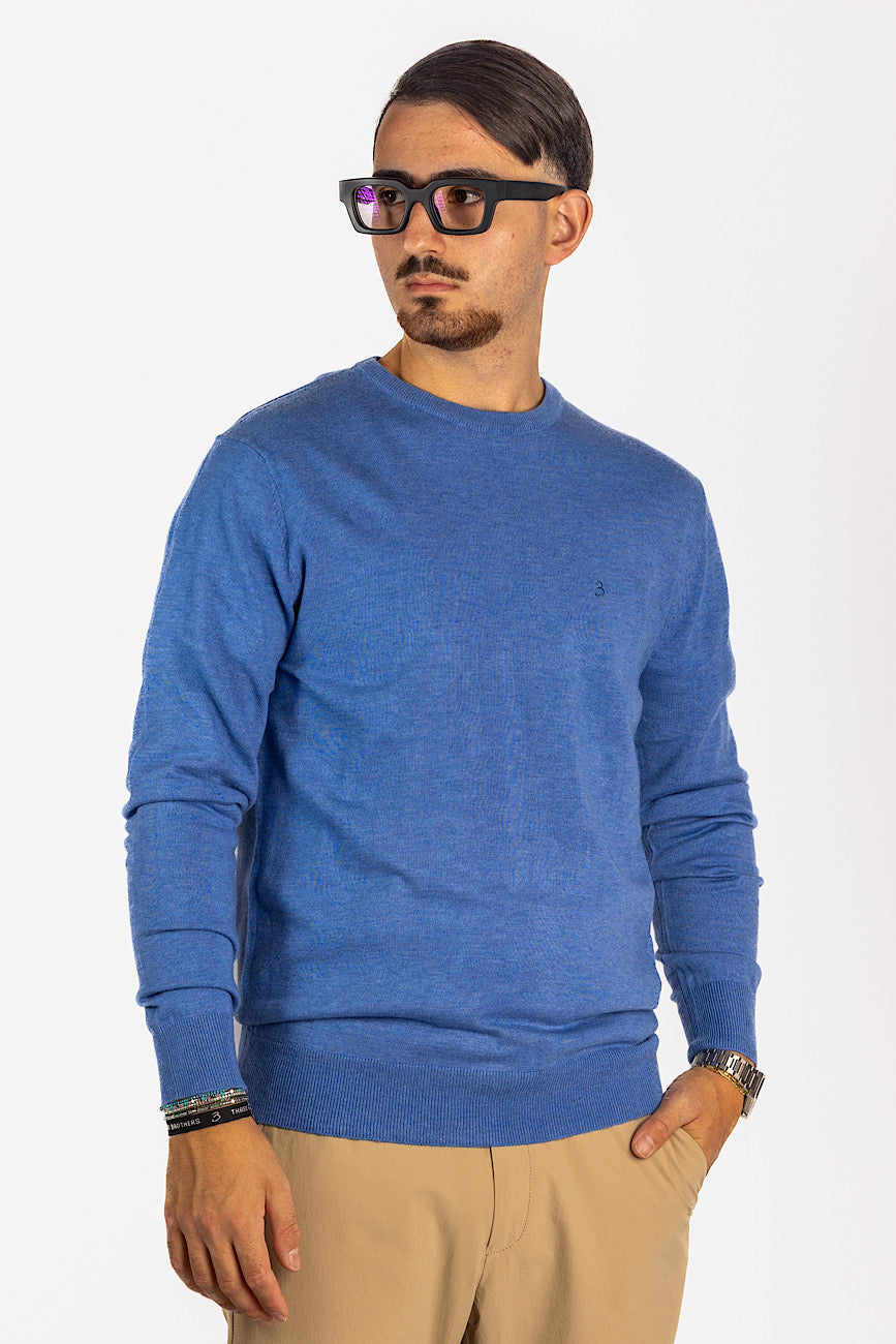 Wool Blend Crewneck Sweater | Plus Sizes | 2 for €50 | Light Blue 04