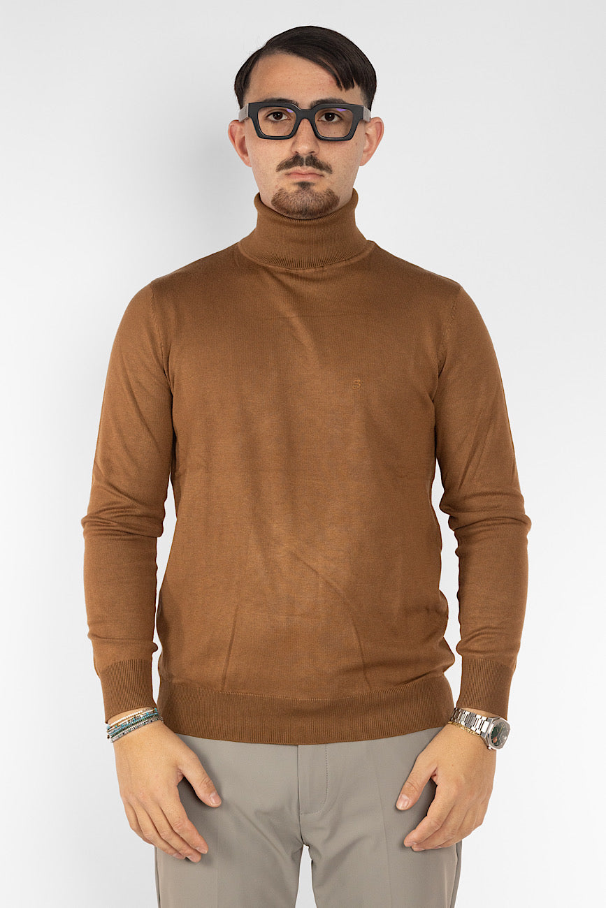 High Neck Sweater | 2 + 1 Free | Caramel