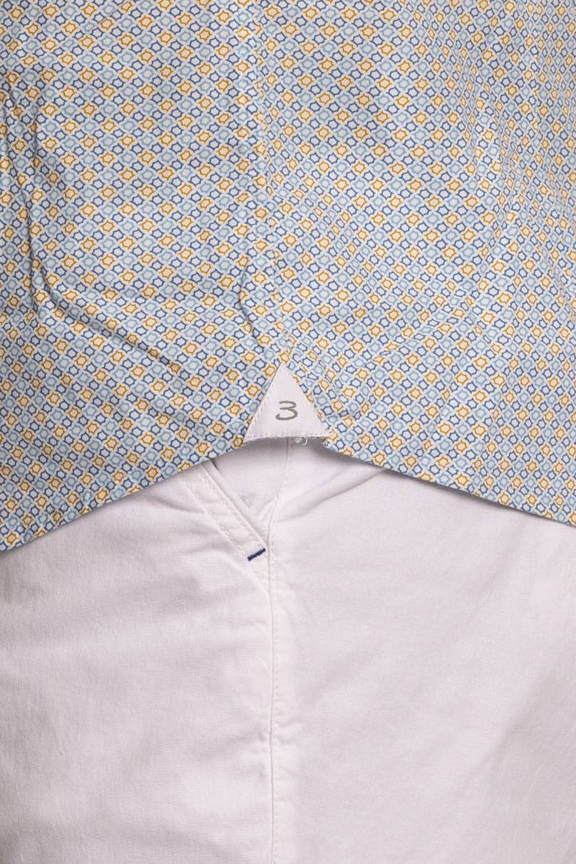 Chemise à motifs semi-mince 100 % coton | Positano