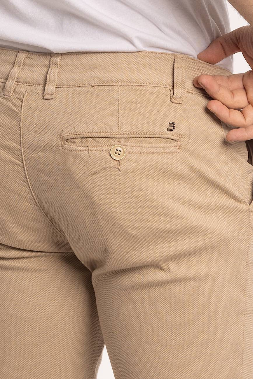 Piquet Capri trousers | Camel 8