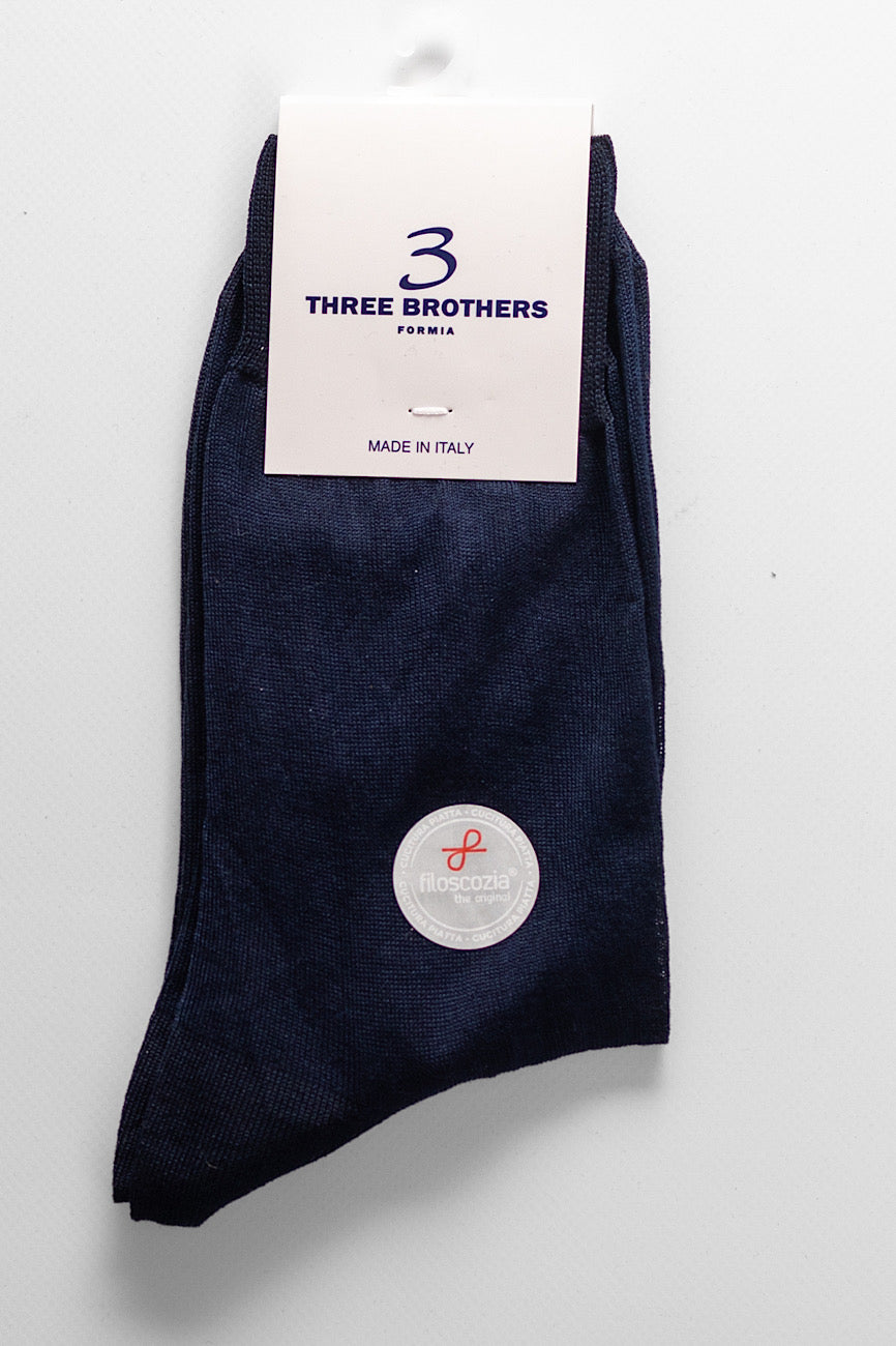 3 Short Socks | Scottish Thread | Blue