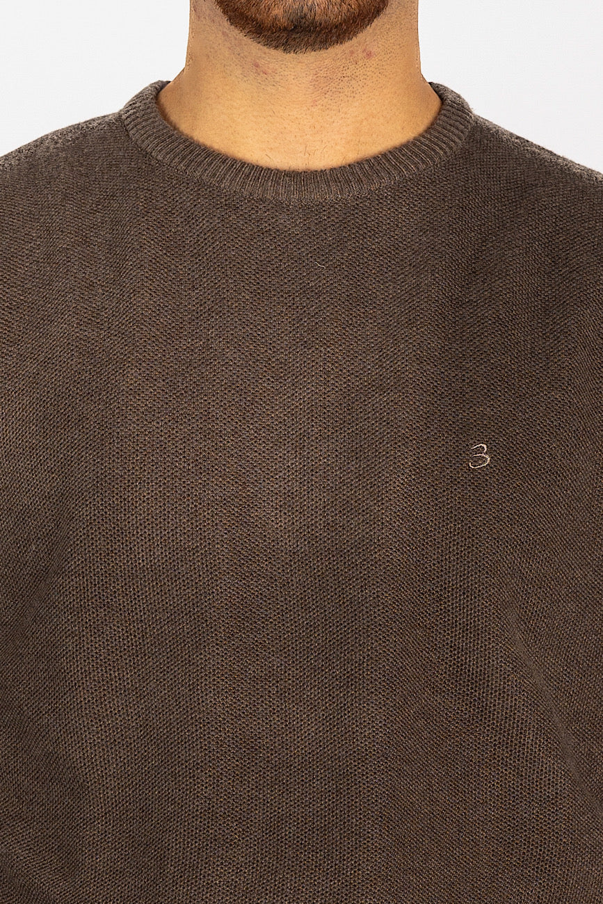 Crewneck Sweater Wool Blend Worked<tc>"€20 discount on the second"</tc> | Dove F23