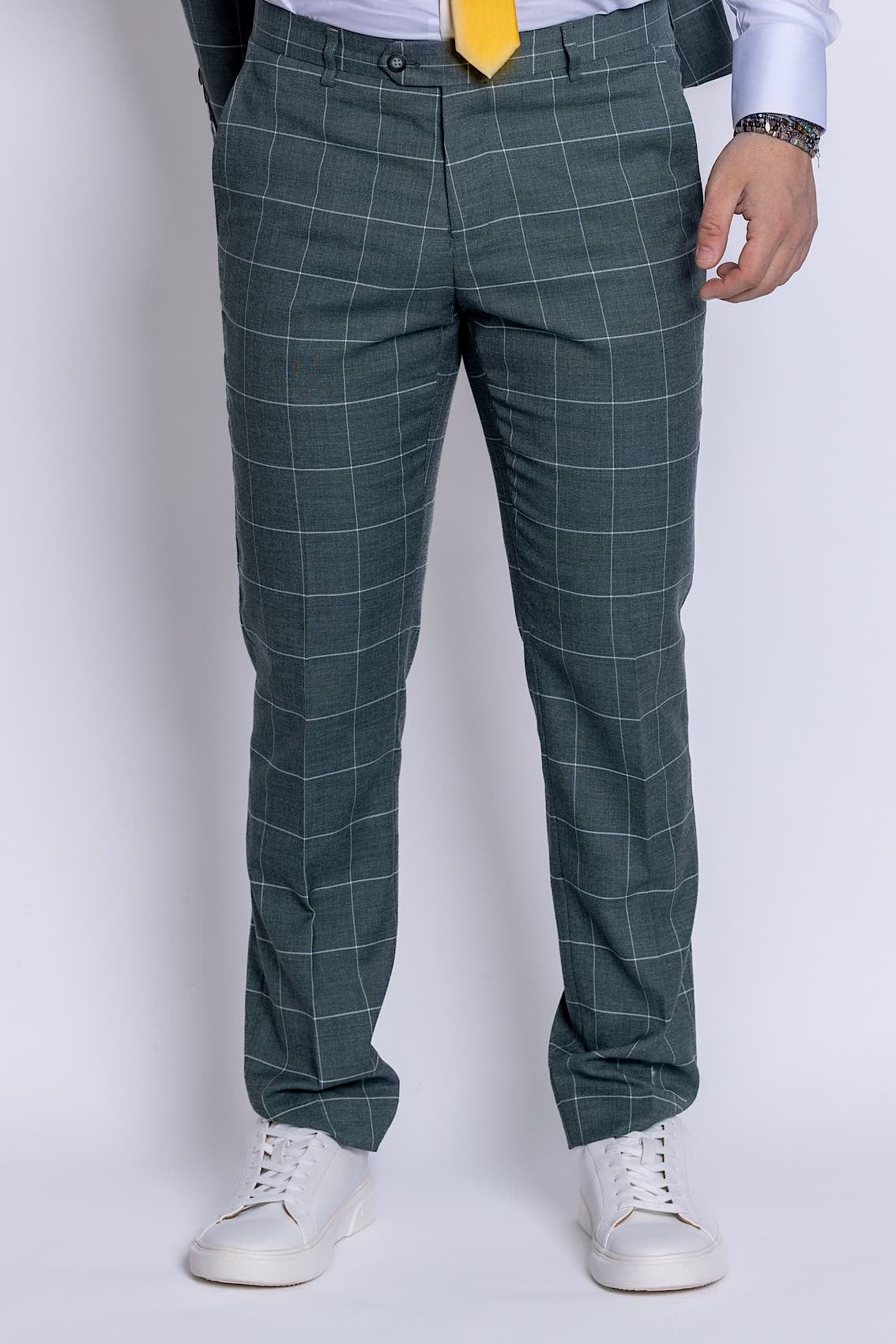 Two Button Prince of Wales Suit | Green