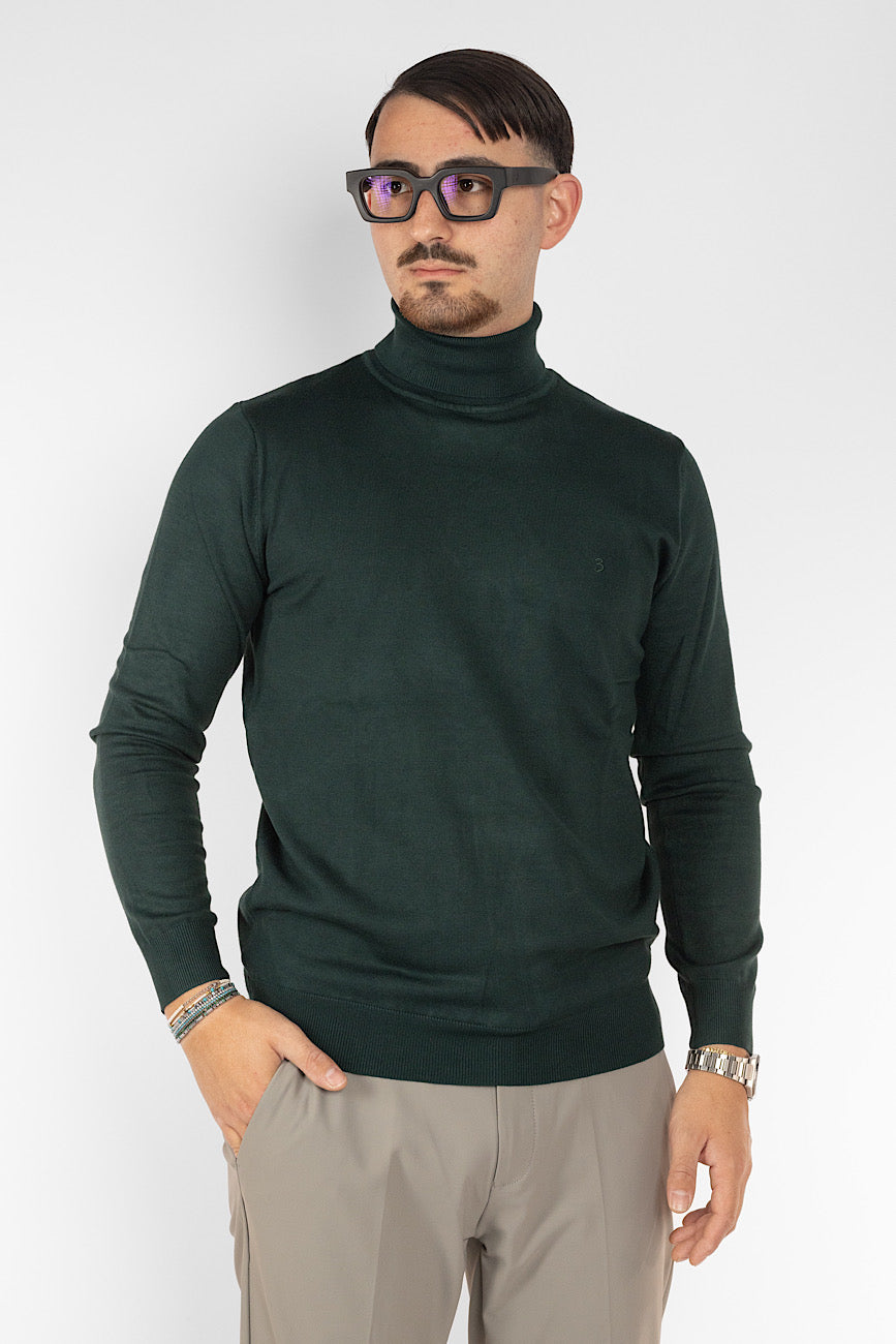 Turtleneck Sweater | 2 + 1 Free | Bottle Green