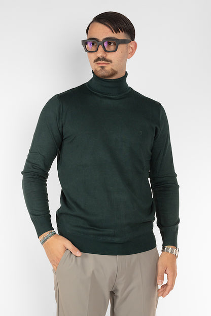 Pullover Collo Alto | 2 + 1 Gratis | Verde Bottiglia