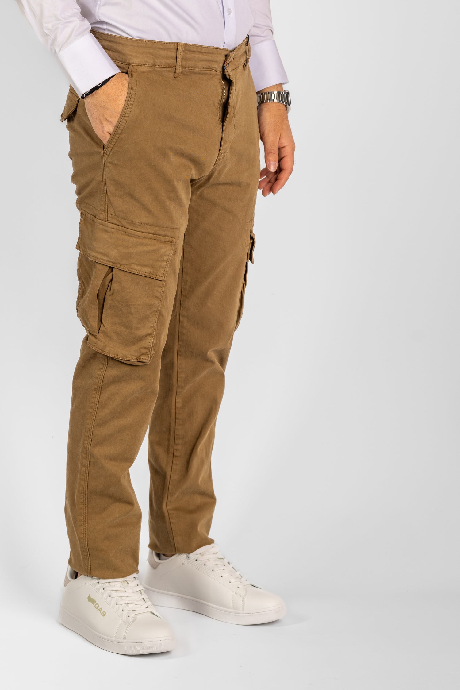 Pantalon cargo semi-mince | 2 pour 40€ | Tabac