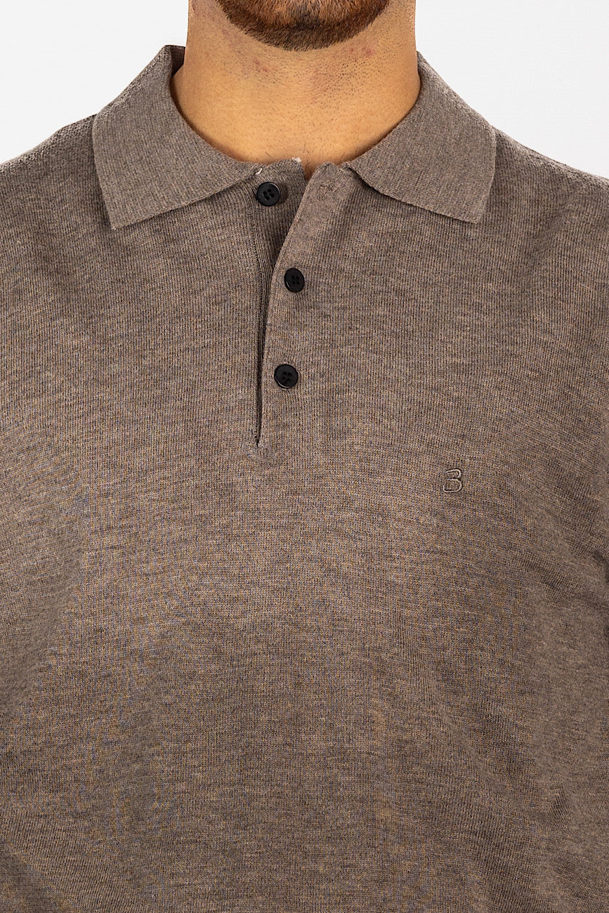 Wool Blend Polo Pullover<tc>"€20 discount on the second"</tc> | Dove 33