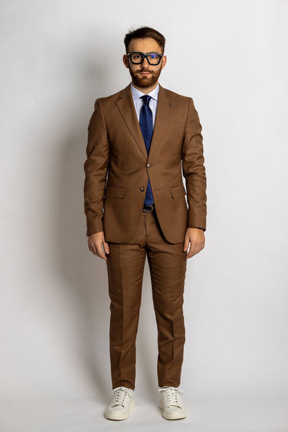 Basic Two Button Suit | Coffee