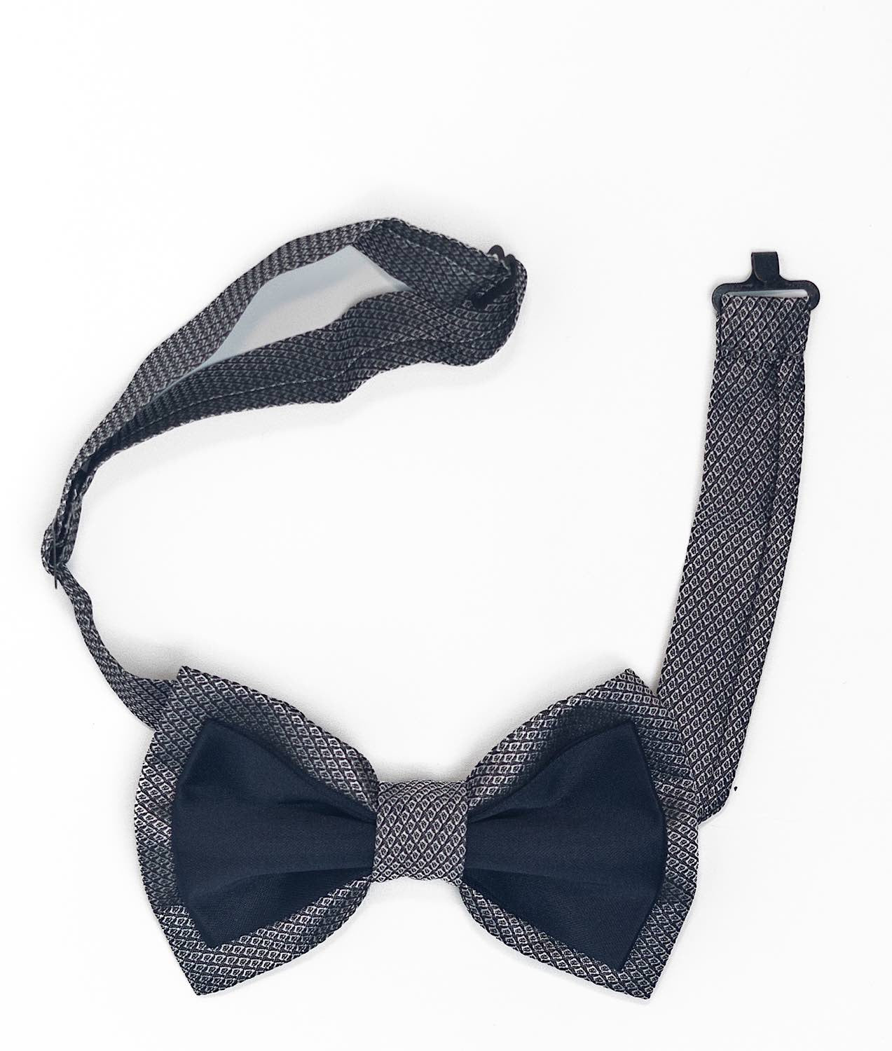 Silver Bow Tie | Double Blue Color