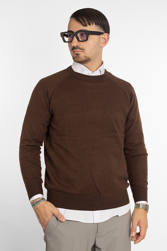 Pullover Cashmere Blend | 2 per €60 | Marrone