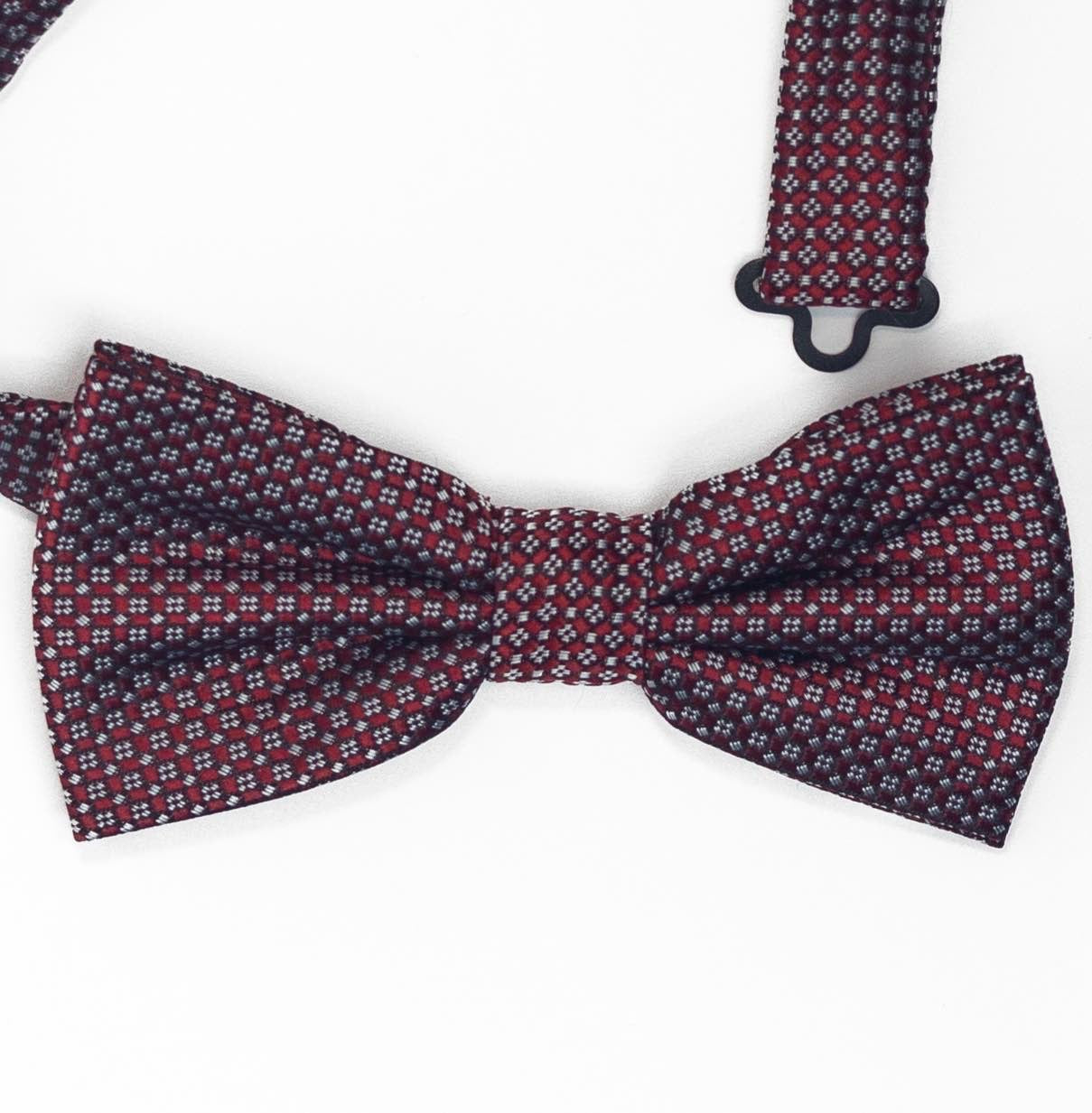 Bordeaux Bow Tie | White Fantasy