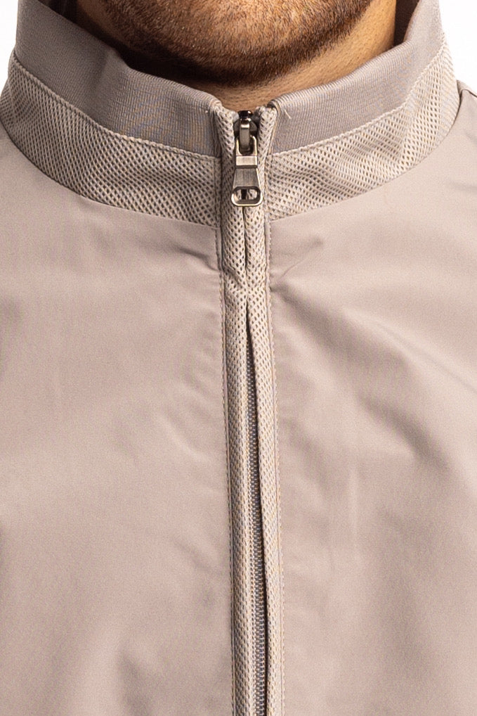 Unlined Technical Fabric Bomber | Sand