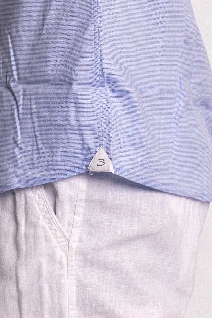 100% Cotton Shirt Semi Slim | Celeste