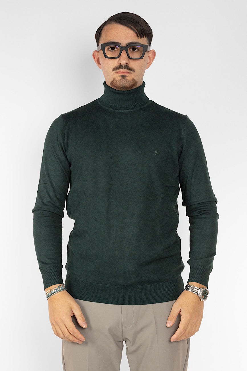 Turtleneck Sweater | 2 + 1 Free | Bottle Green