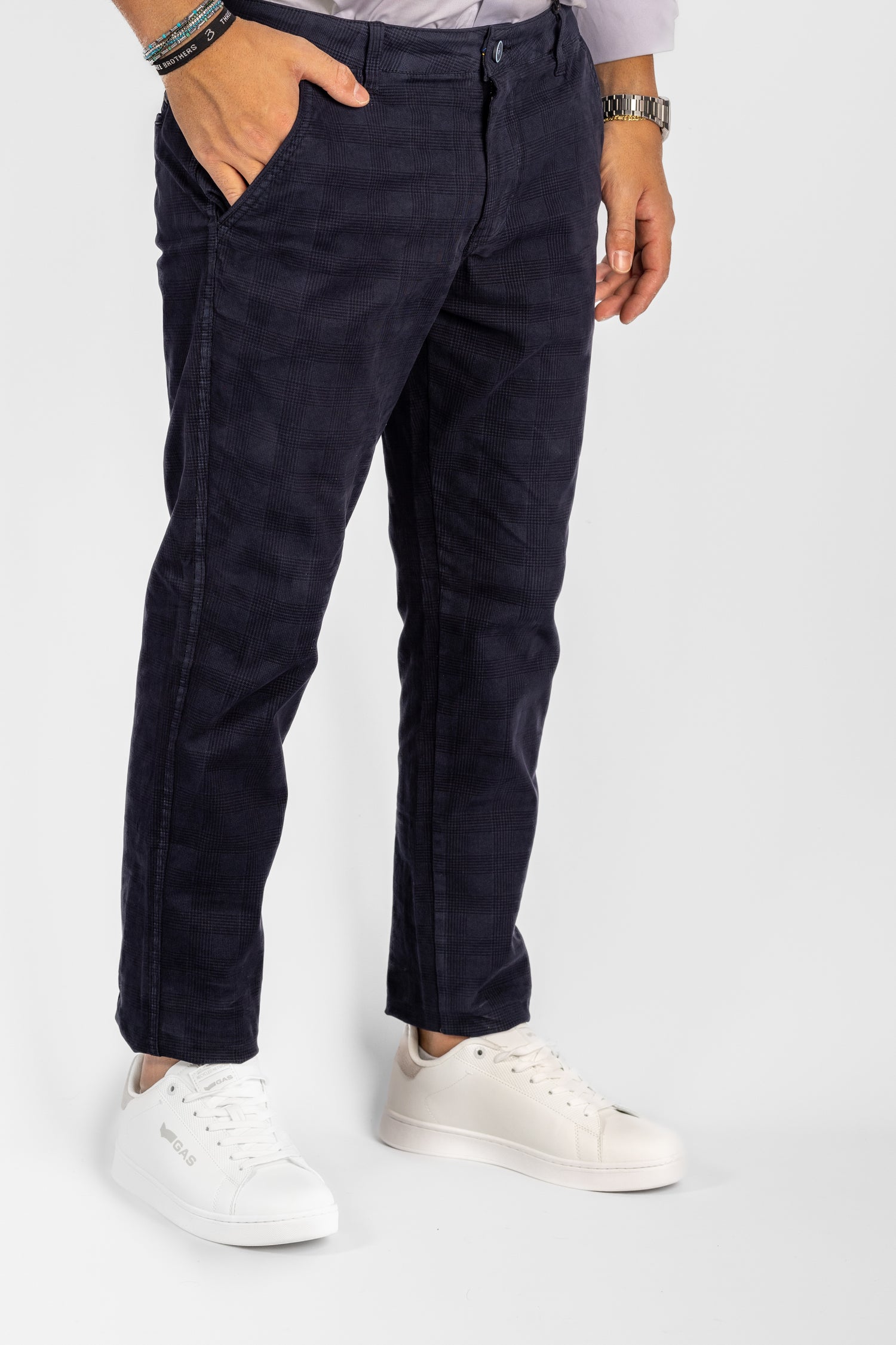 Slim Check Trousers 2 for €40 | Blue