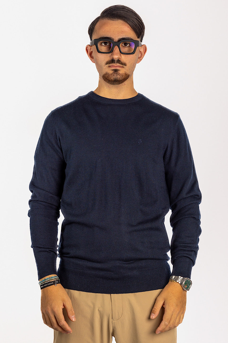 Wool Blend Crew Neck Sweater<tc>"€20 discount on the second"</tc> | Blue 20